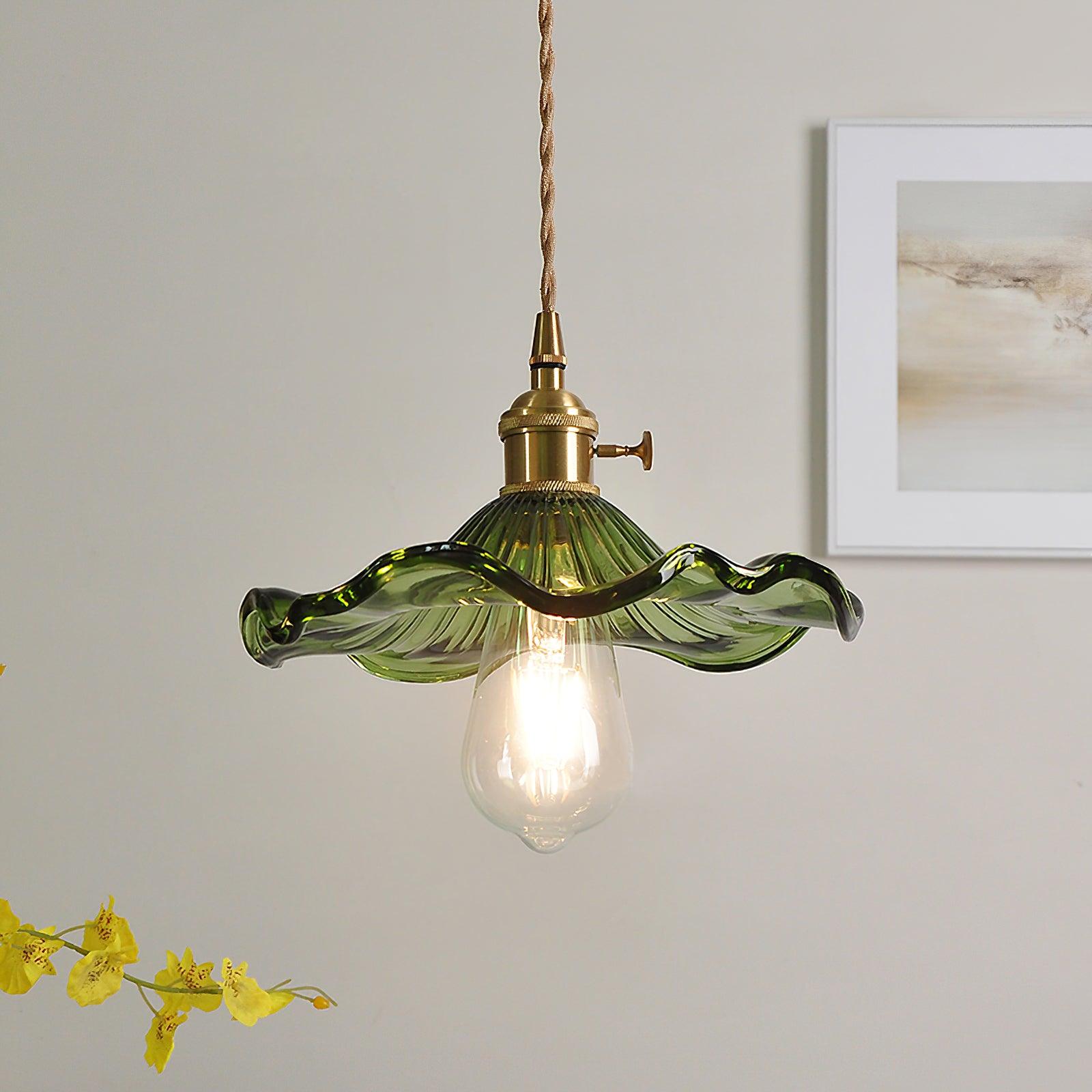 Glass Hibiscus Flower Pendant Light - Letslighting