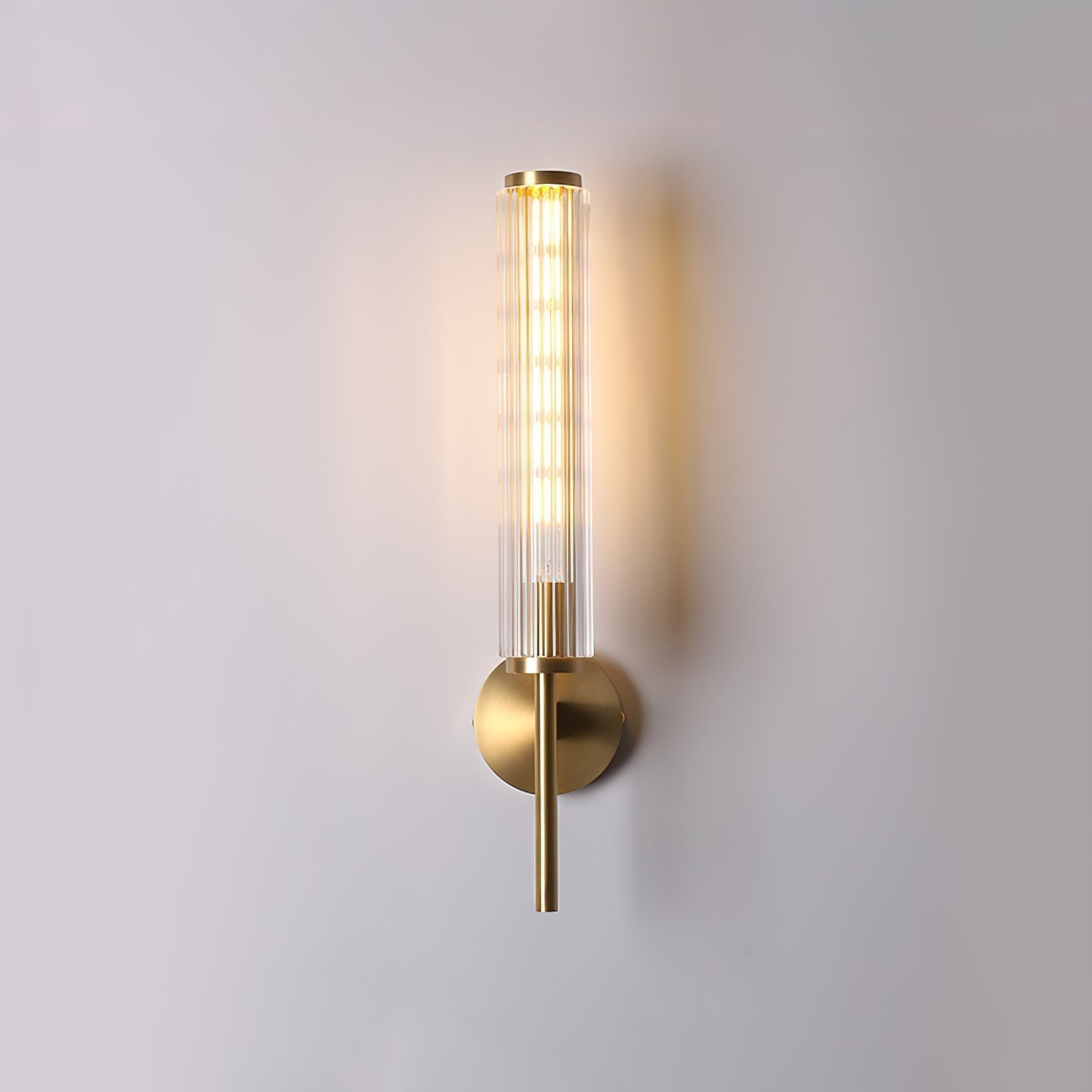 Glass Linear Brass Wall Light - Letslighting