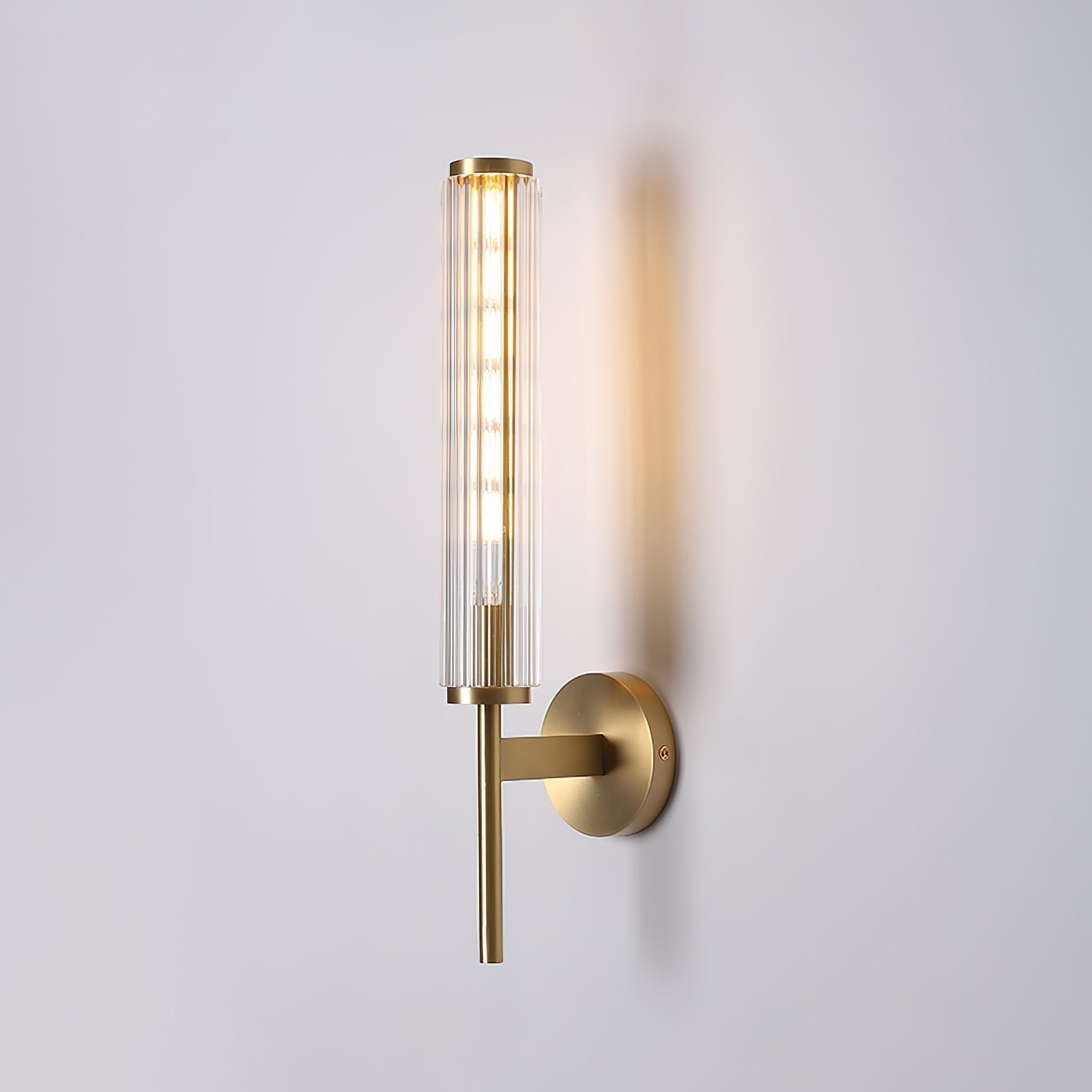 Glass Linear Brass Wall Light - Letslighting