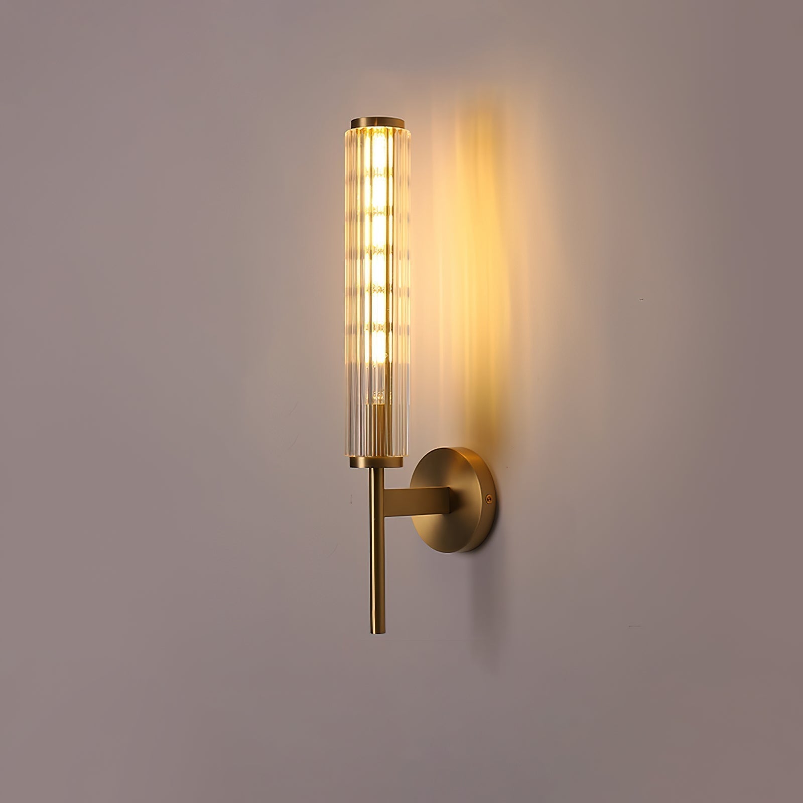 Glass Linear Brass Wall Light - Letslighting