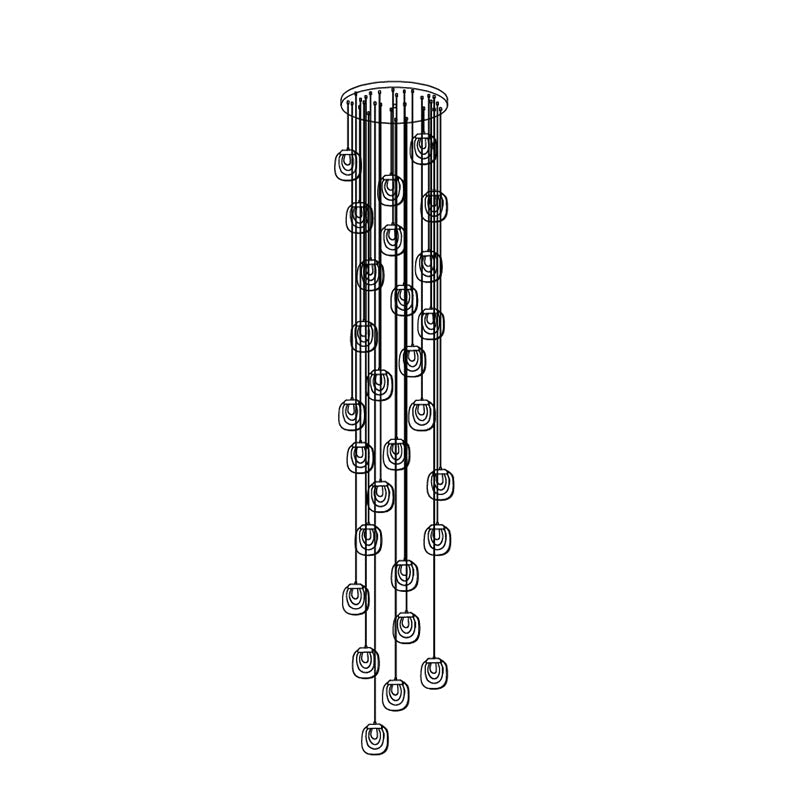 Avesia Minimalist Glass Pendant Light Staircase - Letslighting
