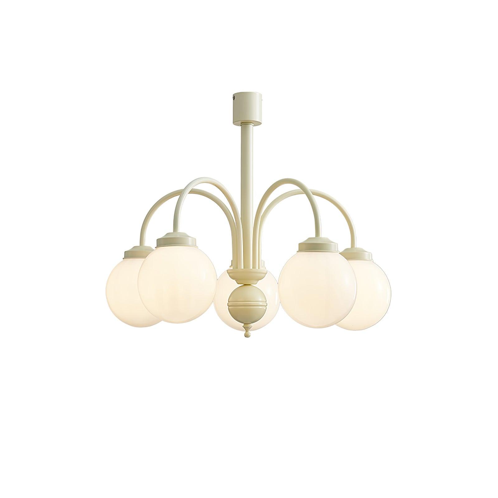 Cream Glass Sphere Chandelier - Letslighting