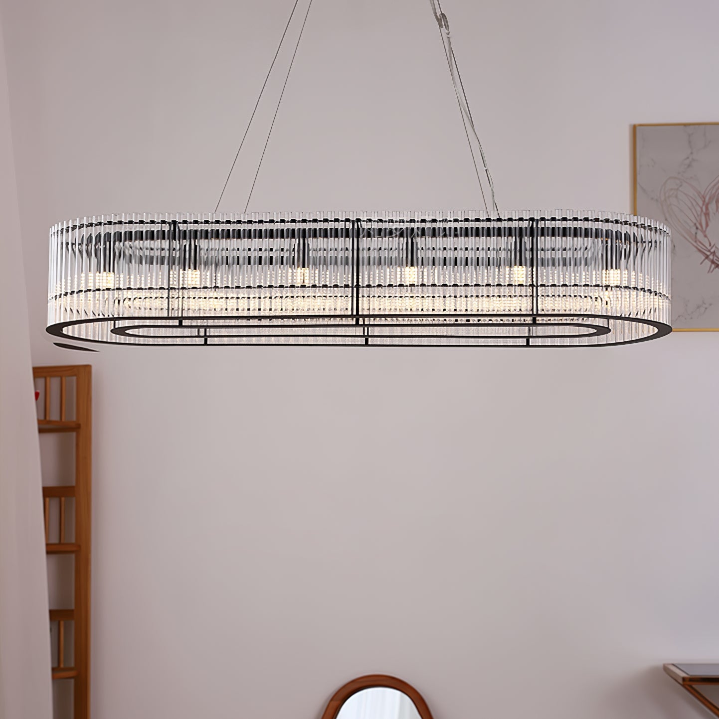 Glass Tube Ring Chandelier - Letslighting