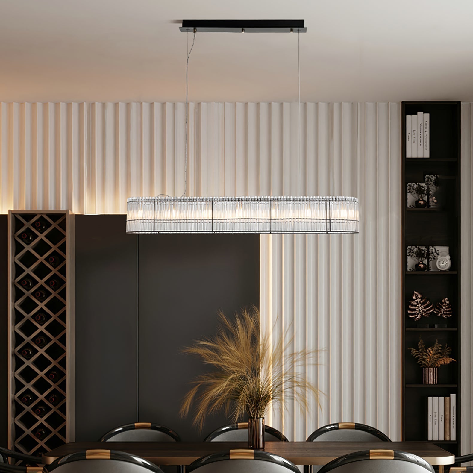 Glass Tube Ring Chandelier - Letslighting