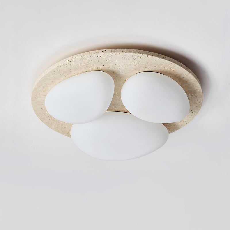 Lylaeen Modern Minimalist Travertine Plastic Ceiling Lamp - Lamp Copper
