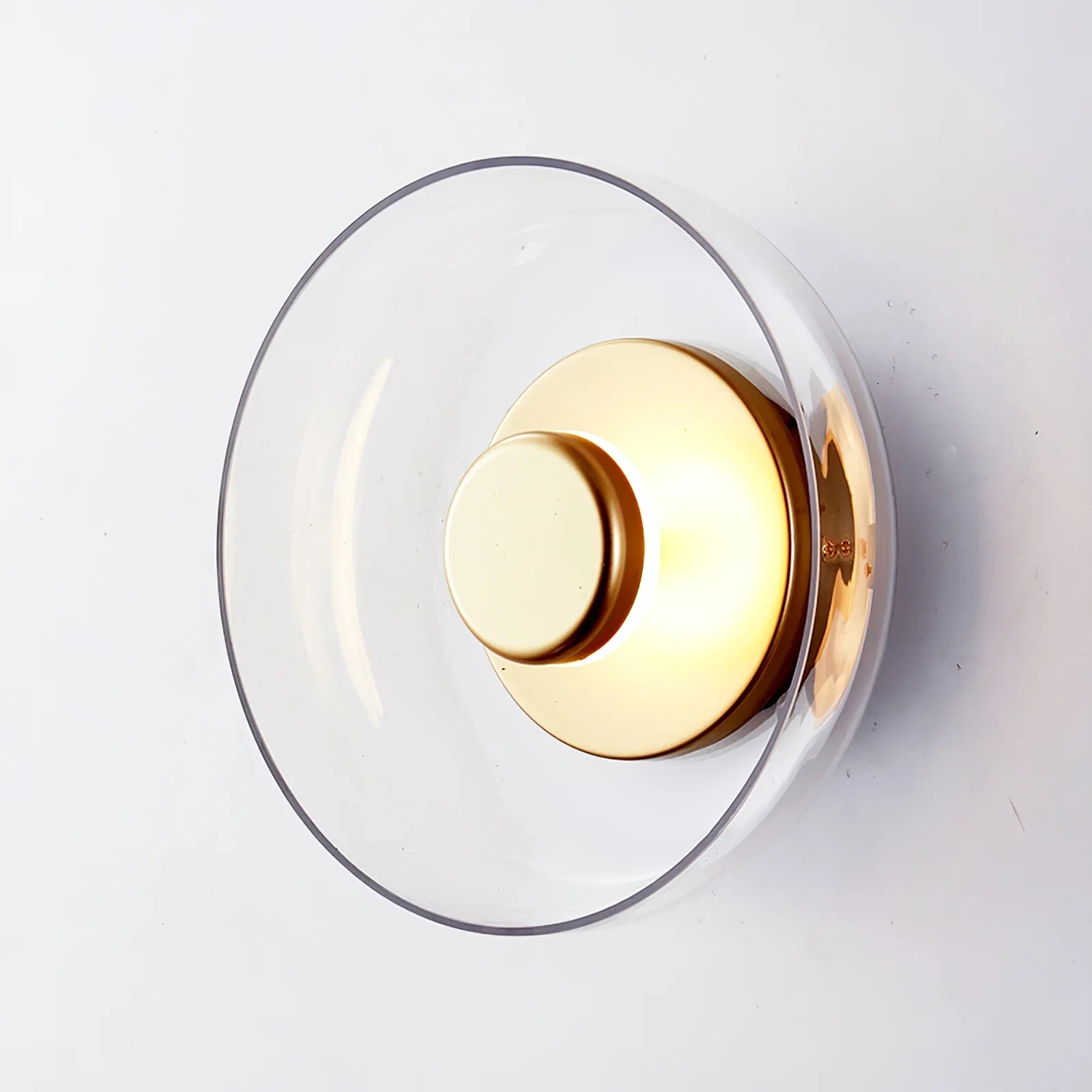 Hailie Modern Round Bowl Glass Wall Light