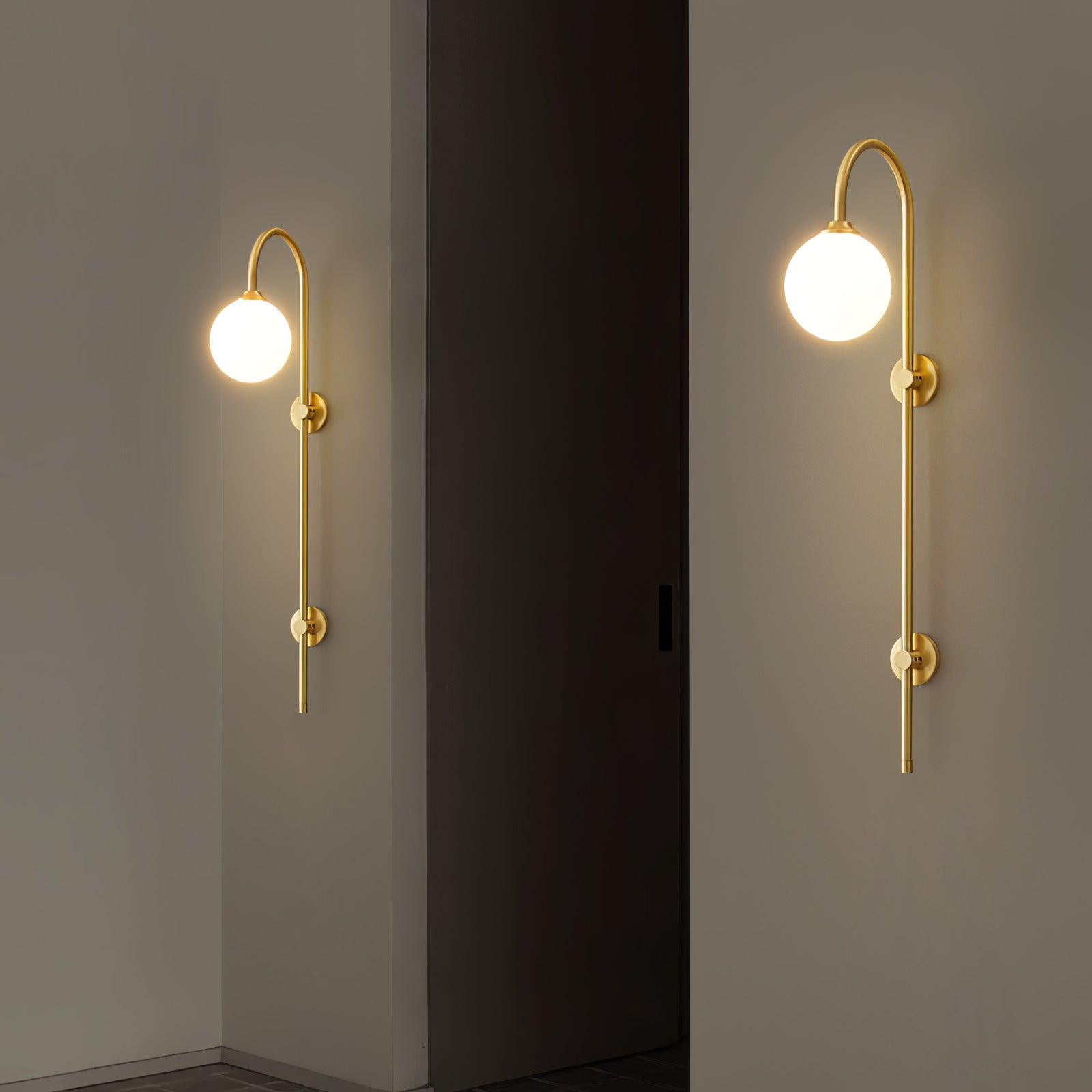 Globe Brass Wall Sconce - Letslighting
