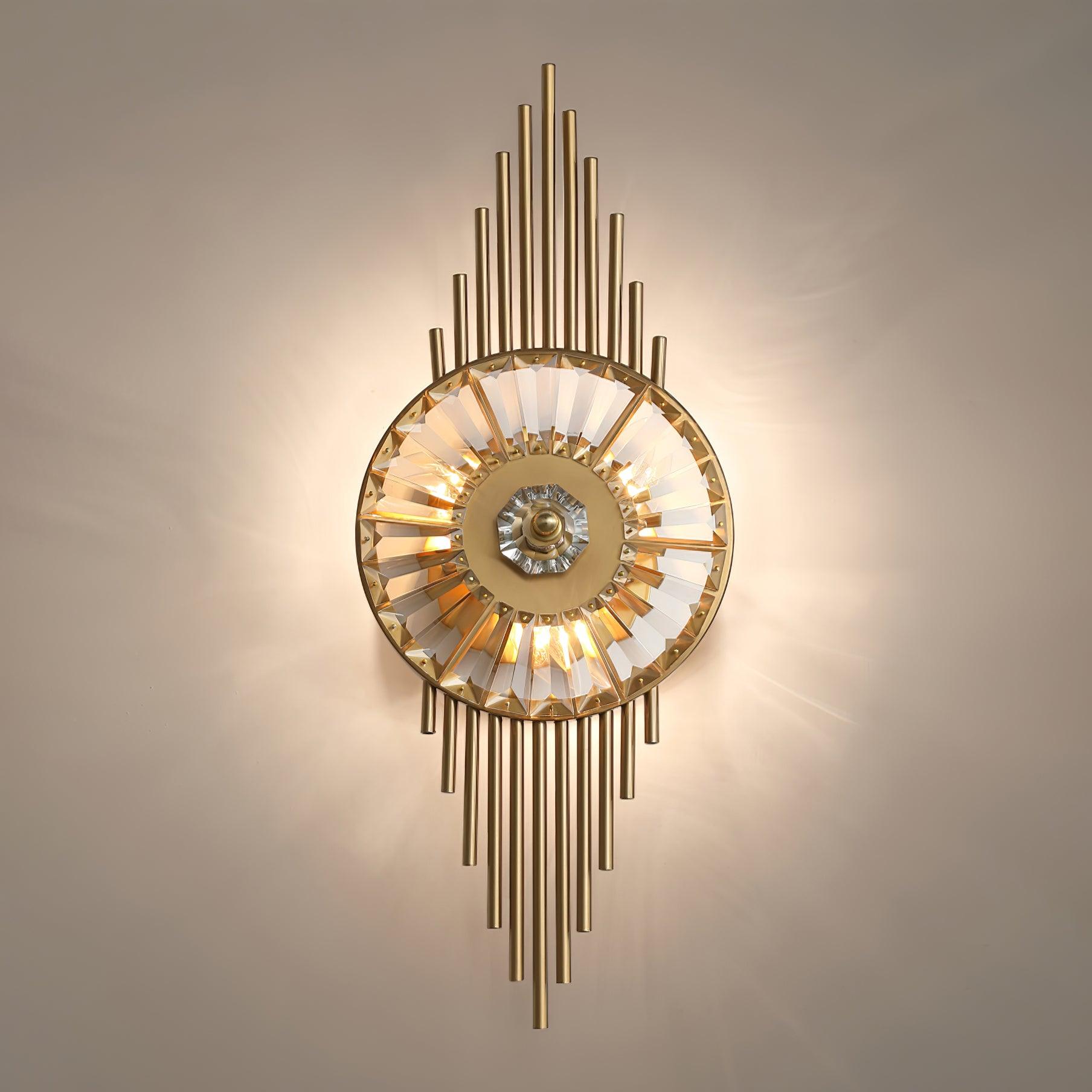 Crystal Gear Gold Wall Light - Letslighting