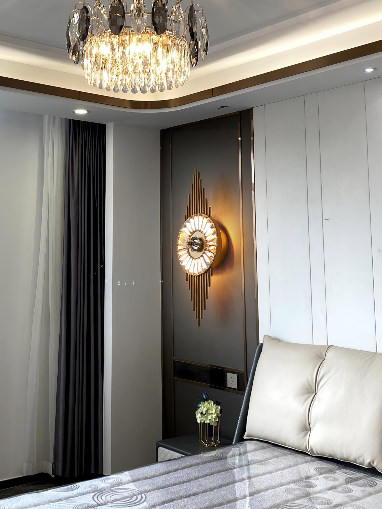 Crystal Gear Gold Wall Light - Letslighting
