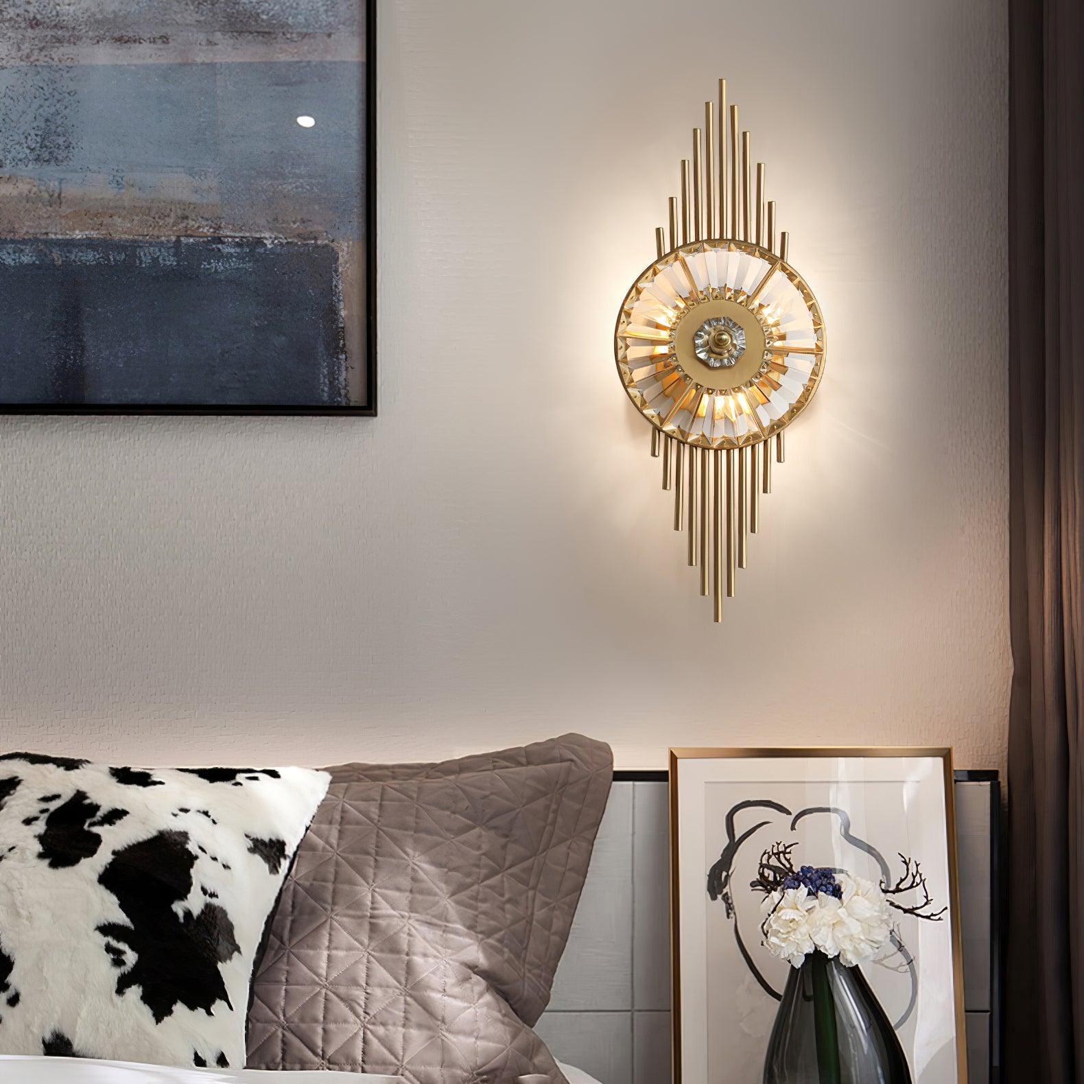 Crystal Gear Gold Wall Light - Letslighting