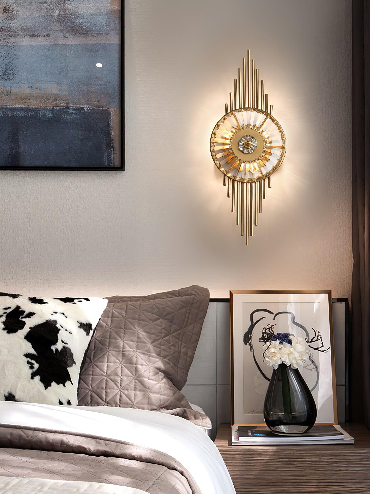 Crystal Gear Gold Wall Light - Letslighting