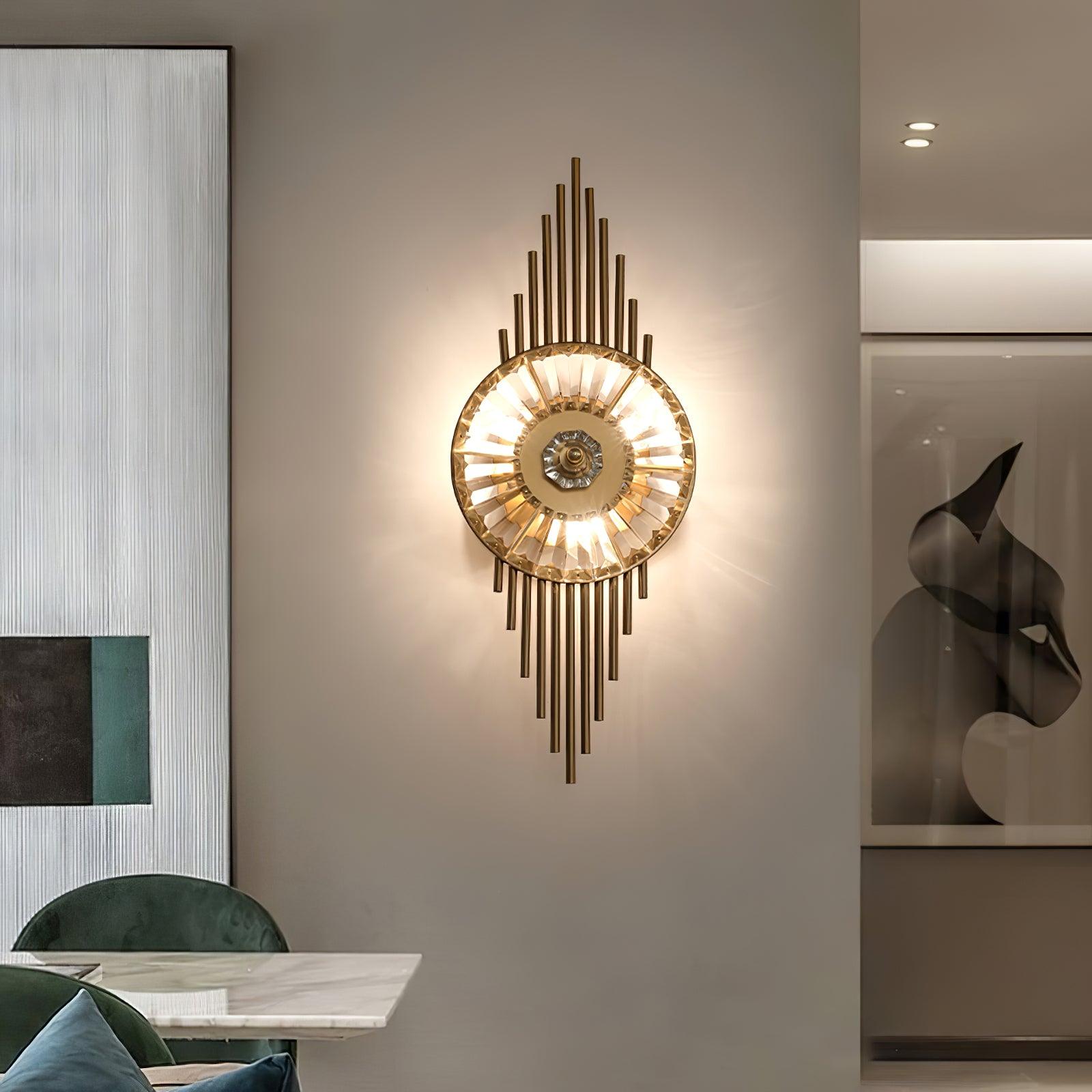 Crystal Gear Gold Wall Light - Letslighting