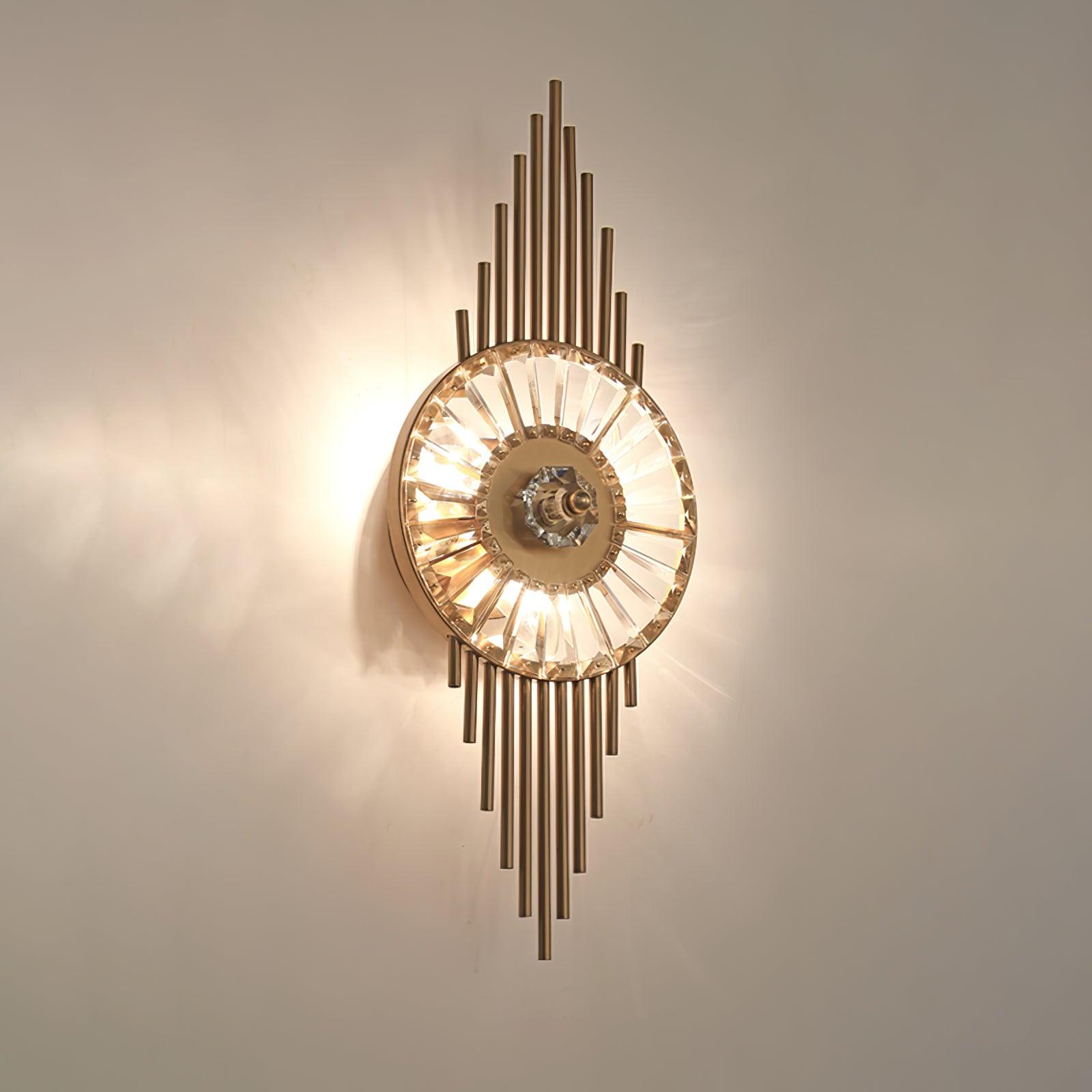Crystal Gear Gold Wall Light - Letslighting