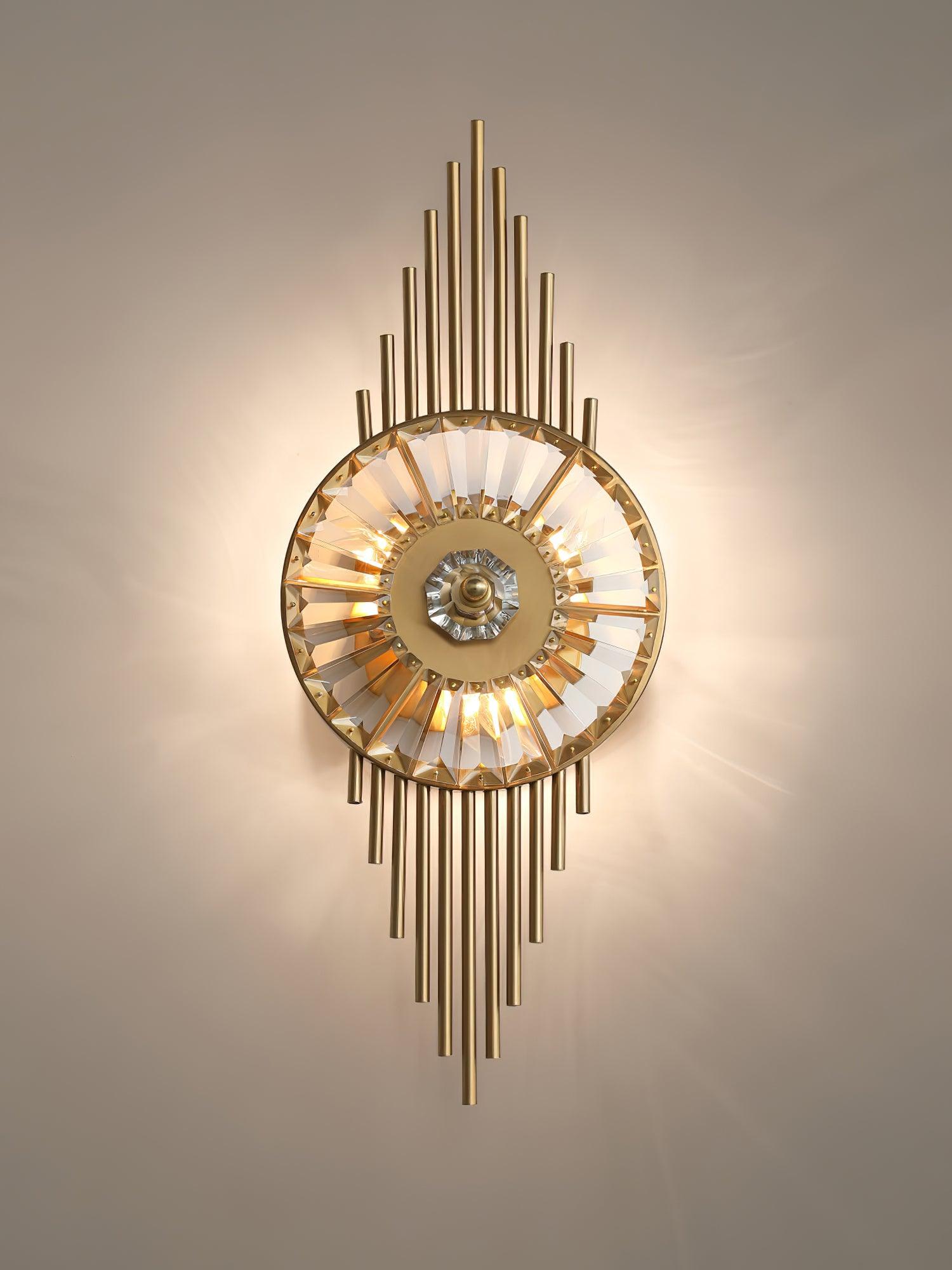Crystal Gear Gold Wall Light - Letslighting
