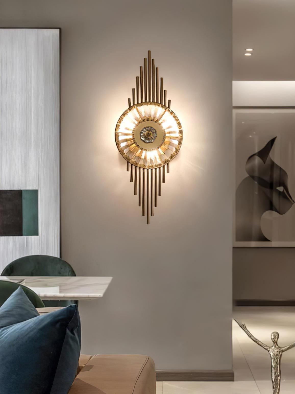 Crystal Gear Gold Wall Light - Letslighting