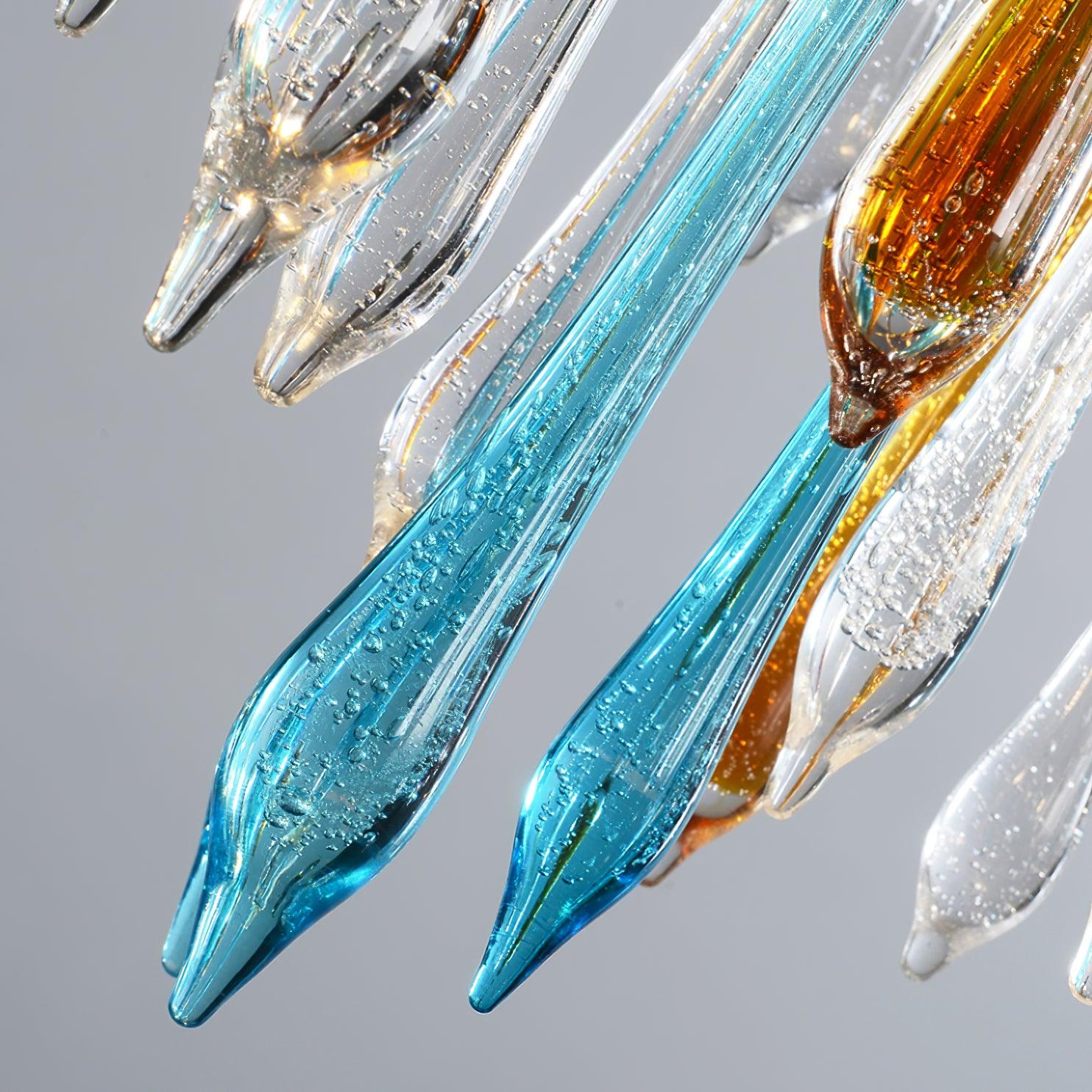 Aurora Chandelier Teardrop Glass Luxe - Letslighting