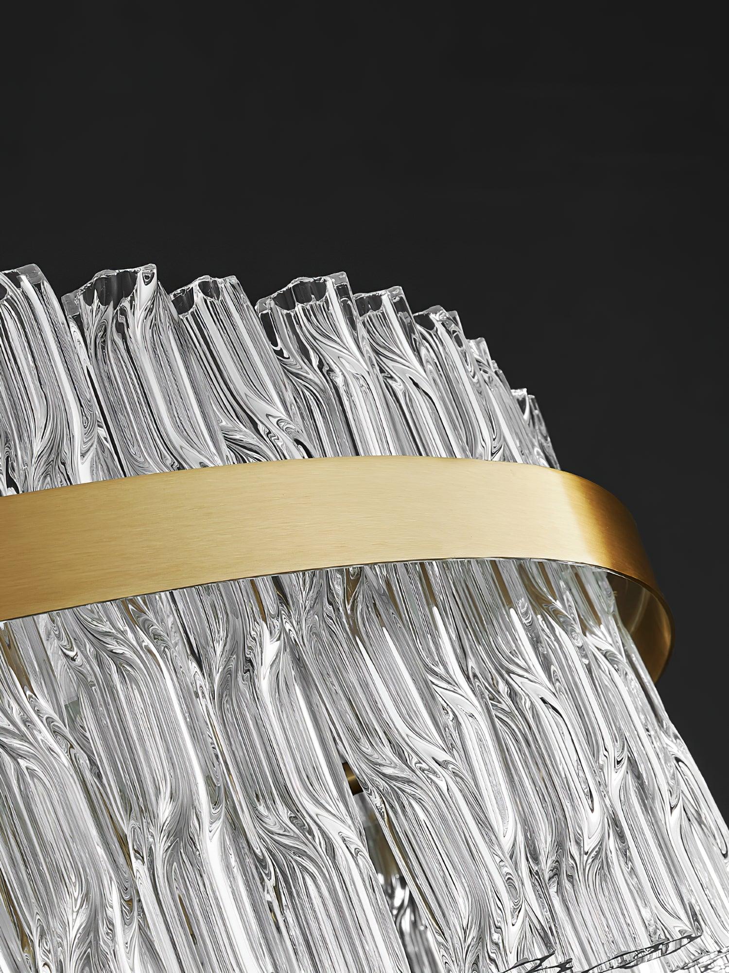 Gold & Clear Rod Chandelier - Letslighting