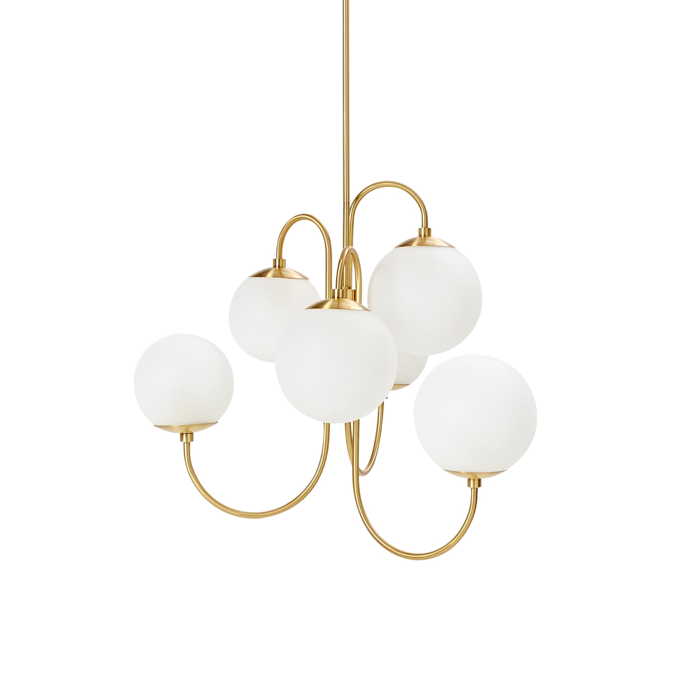 Zathaor Individual Creativity Metal Glass Chandelier - Lamp Copper