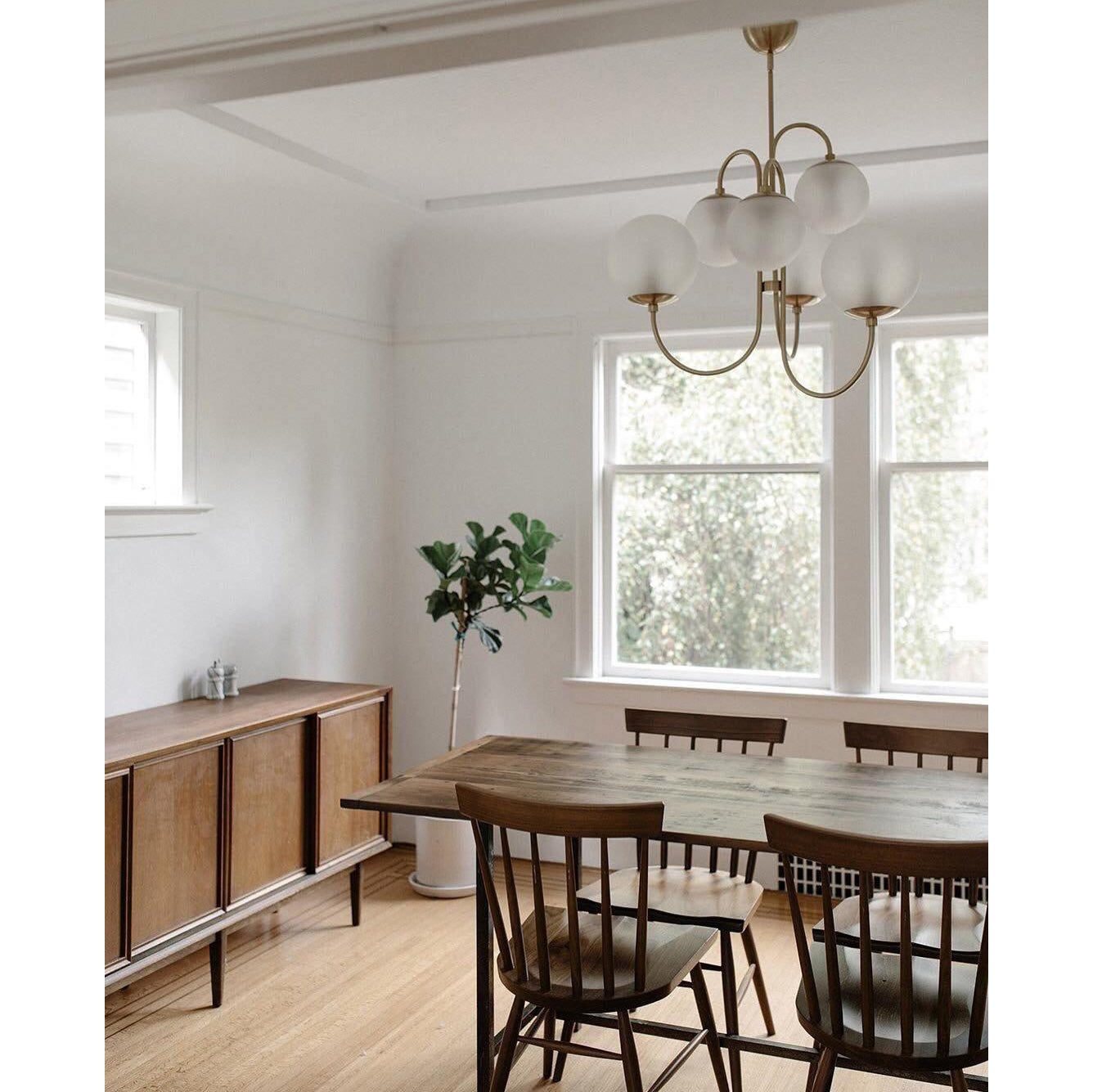 Zathaor Individual Creativity Metal Glass Chandelier - Lamp Copper