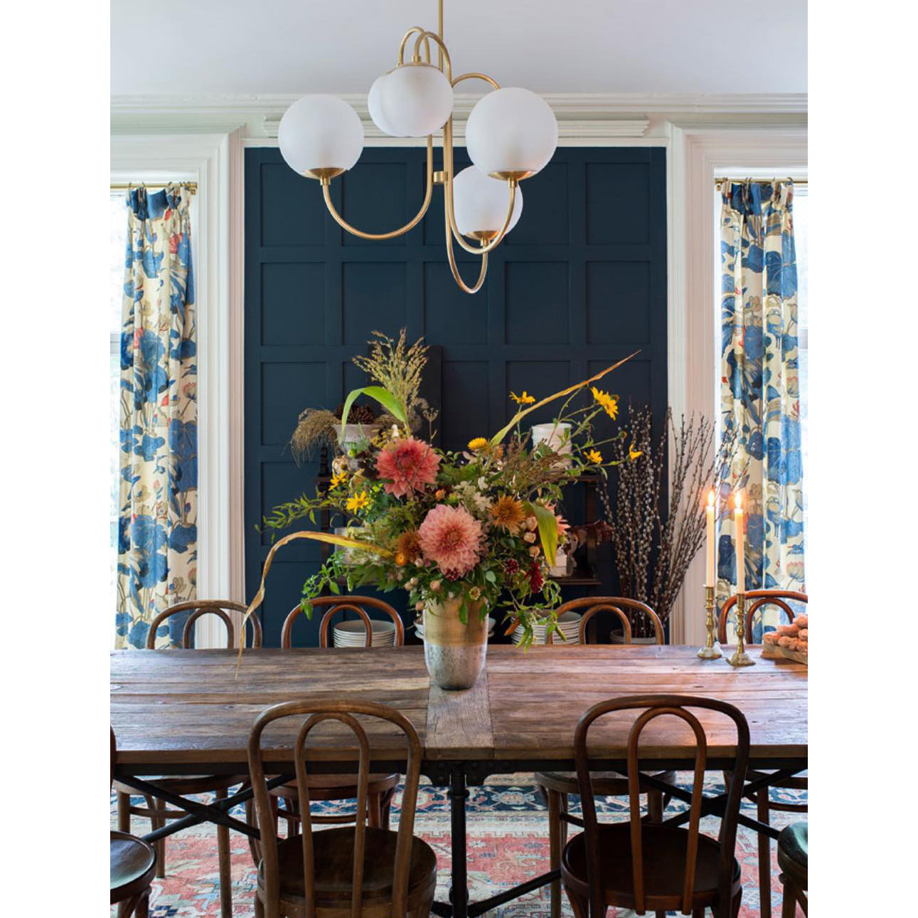 Zathaor Individual Creativity Metal Glass Chandelier - Lamp Copper