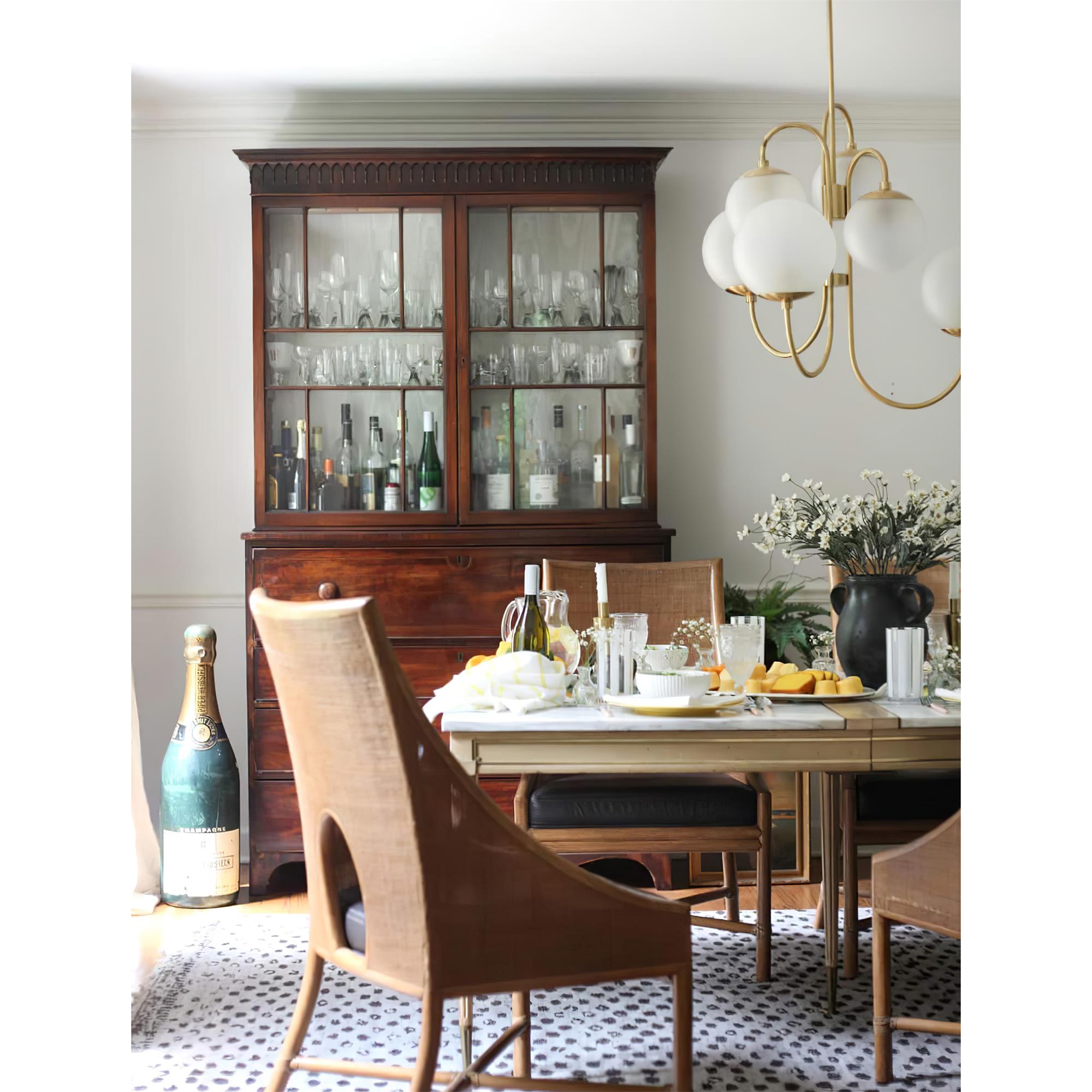 Zathaor Individual Creativity Metal Glass Chandelier - Lamp Copper