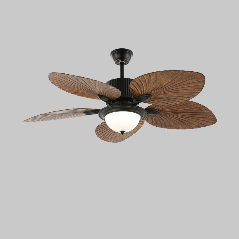 Ventilador de Techo Tropical Virel de Madera con Luz, Modelo D, 52 pulgadas de diámetro