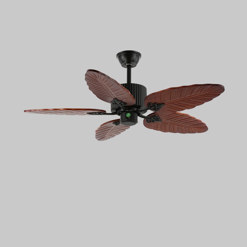Ventilador de Techo Virella Tropical de Madera y Cristal con Luz