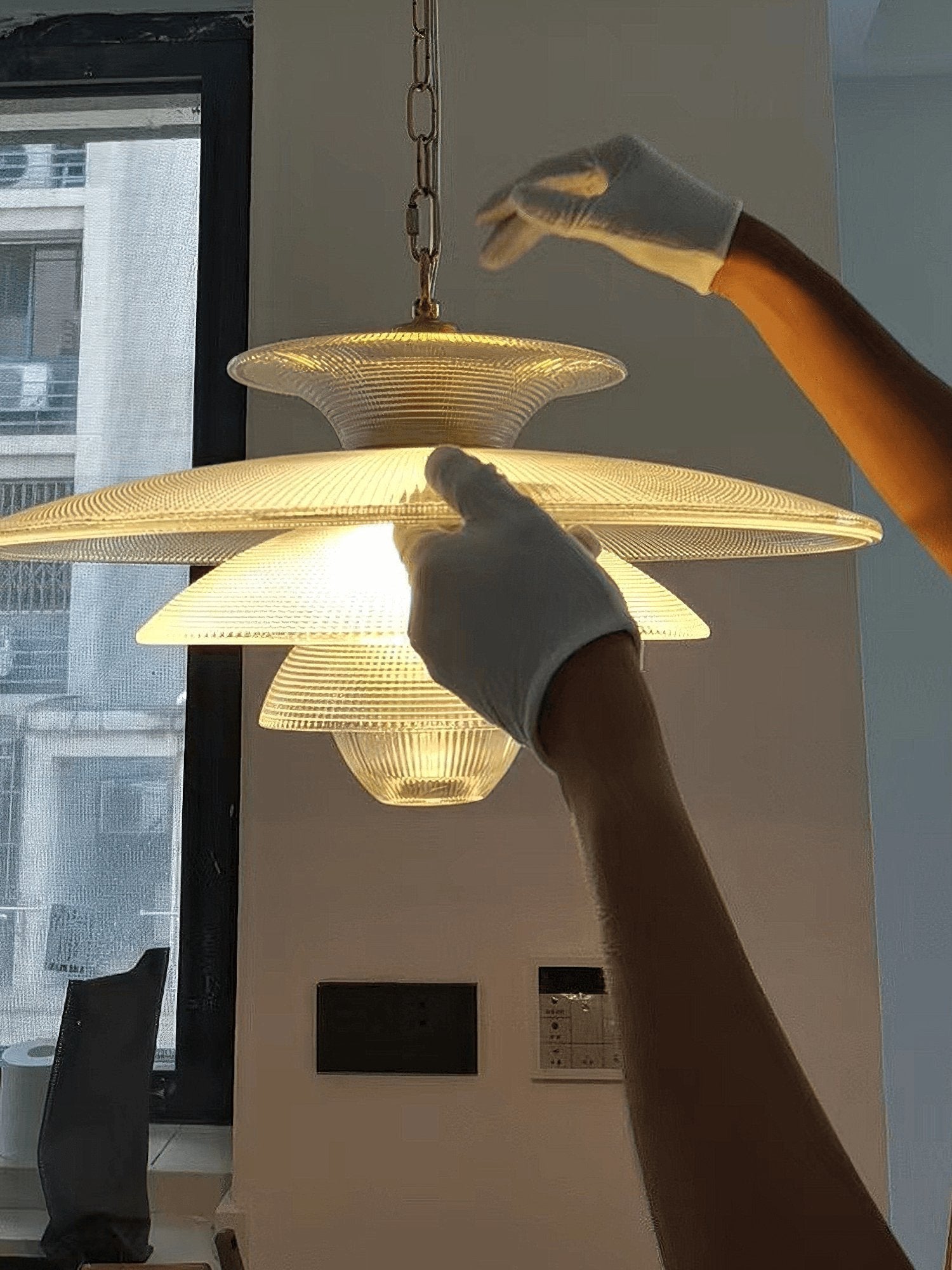 Grid Glass Pendant Light - Letslighting