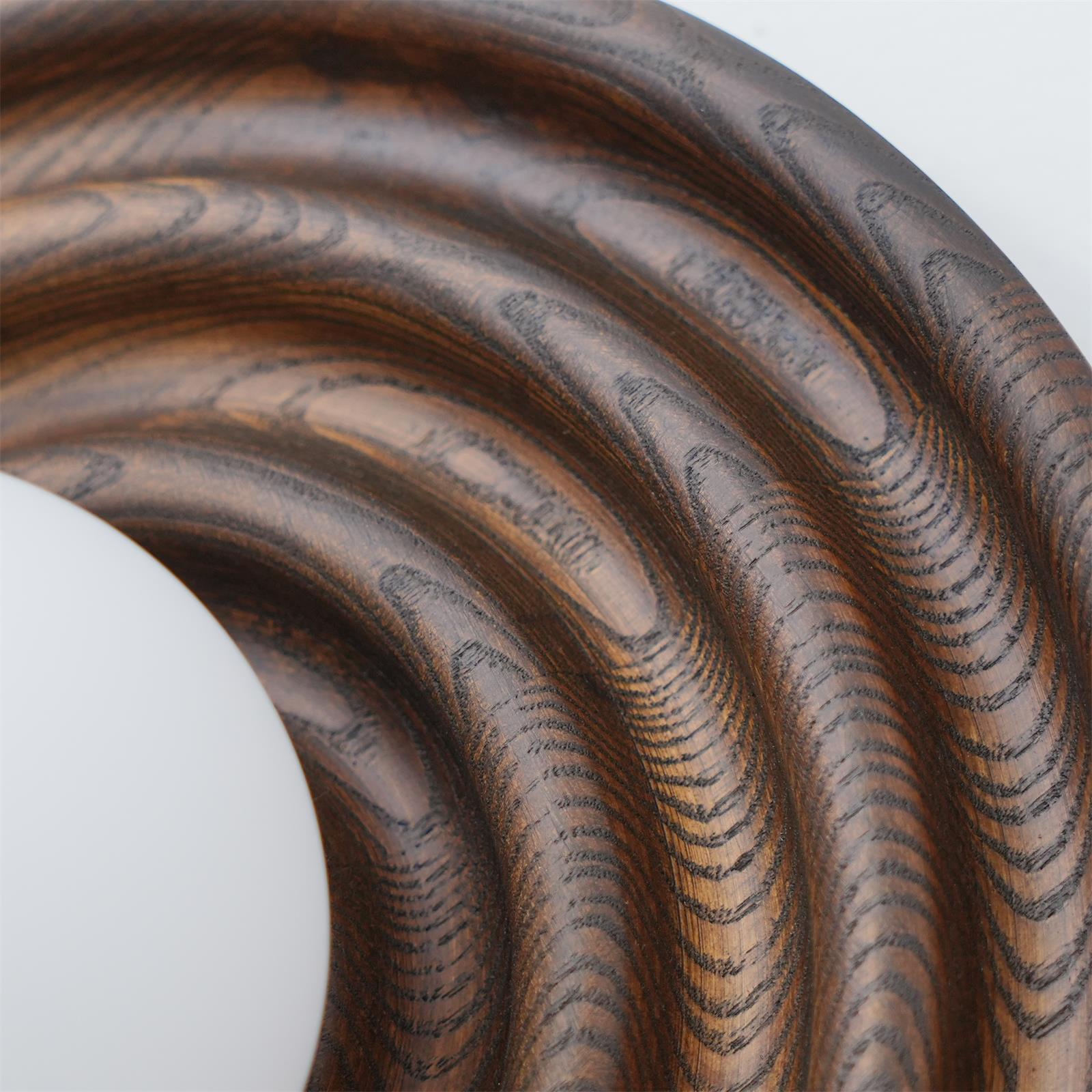 Wall Lamp Ripple with Ash Wood Body and Glass Globe Shade - Letslighting