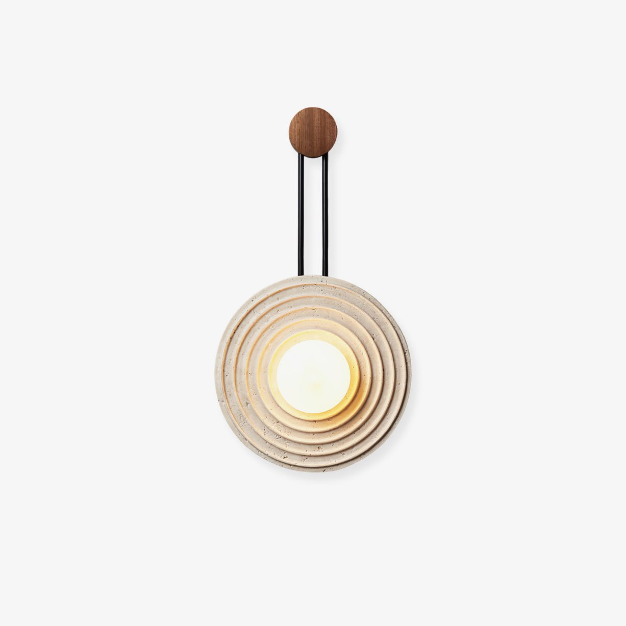 Isoror Spiral-Ring Travertine Wall Light - Letslighting