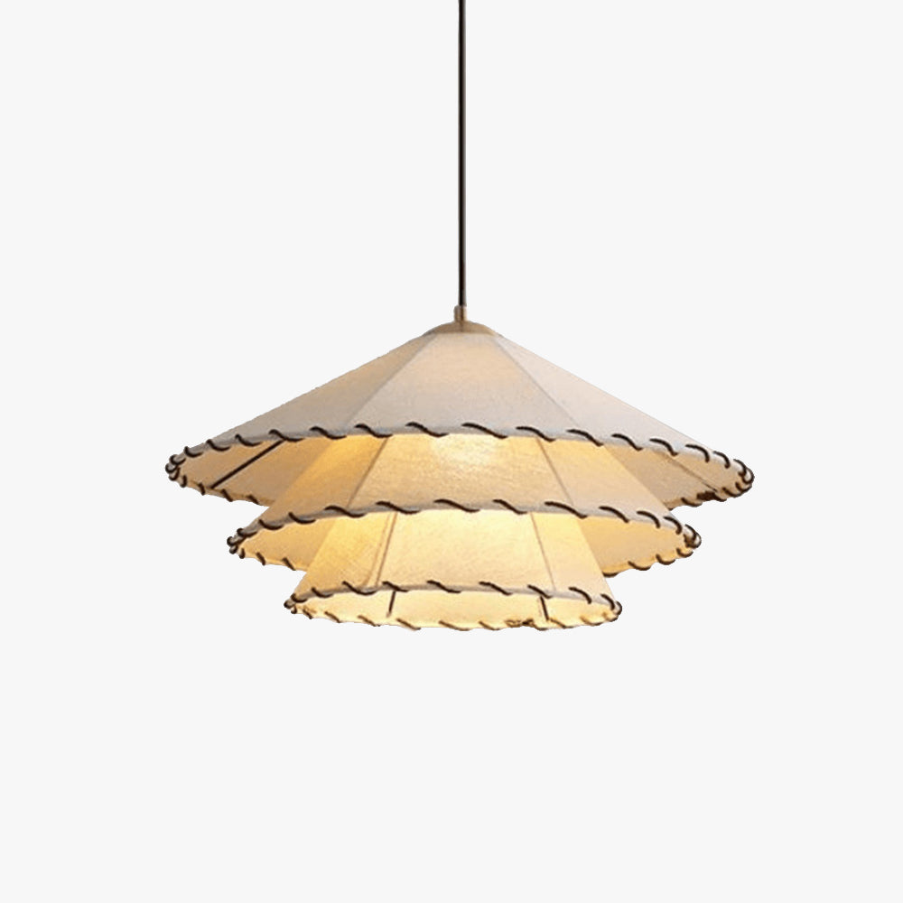 Arisha Decorativa LED Lámpara Colgante Metal Tela Restaurante