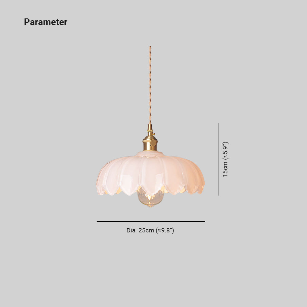 Valentina Retro LED Lámpara Colgante Vidrio/Metal Flor Comedor