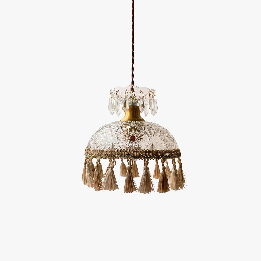 Tiffany Francés Medieval LED Lámpara Colgante Vidrio Salón/Dormitorio