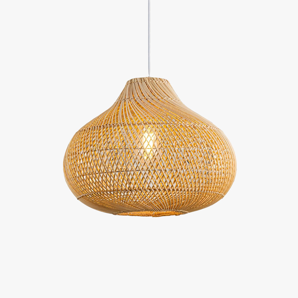 Ritta Diseño Artesanal LED Lámpara Colgante Ratán Dormitorio/Estudio