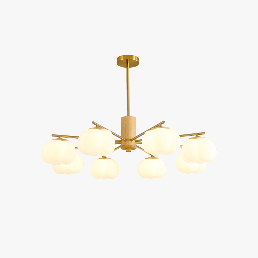 Arisha Creativo LED Metal Madera Lámparas de Araña Salón