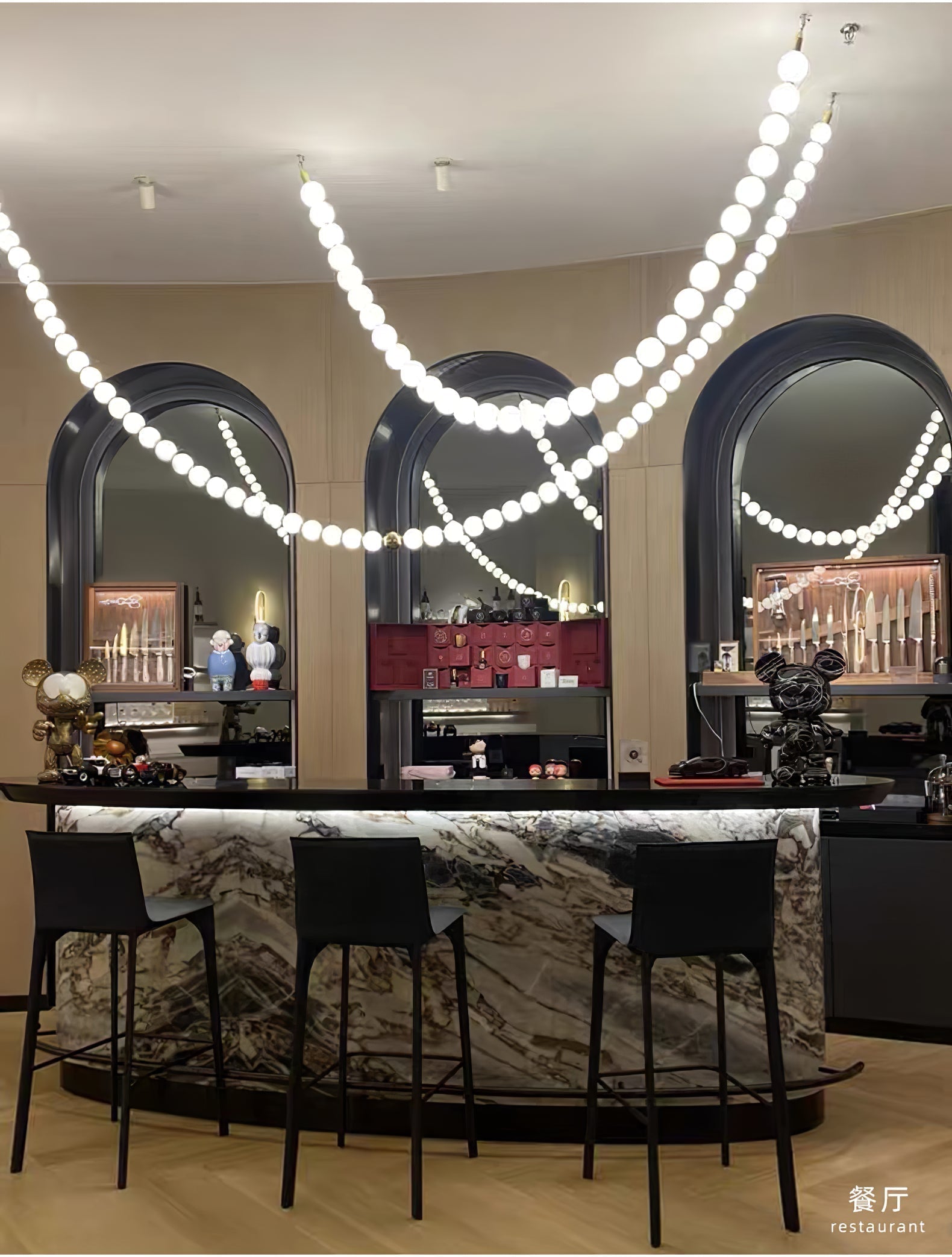 PearlCascade Glass Bead Chandelier - Letslighting