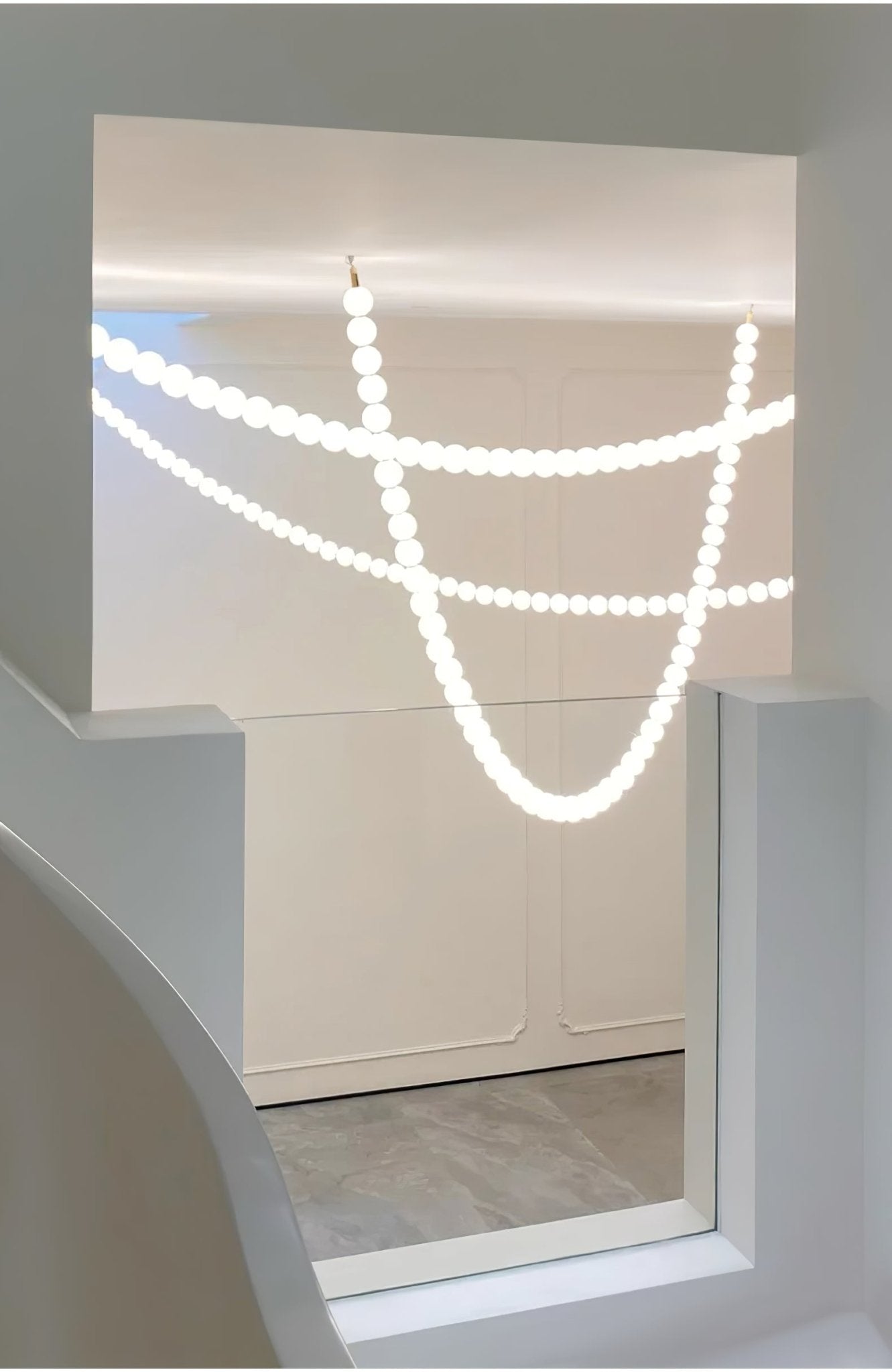 PearlCascade Glass Bead Chandelier - Letslighting