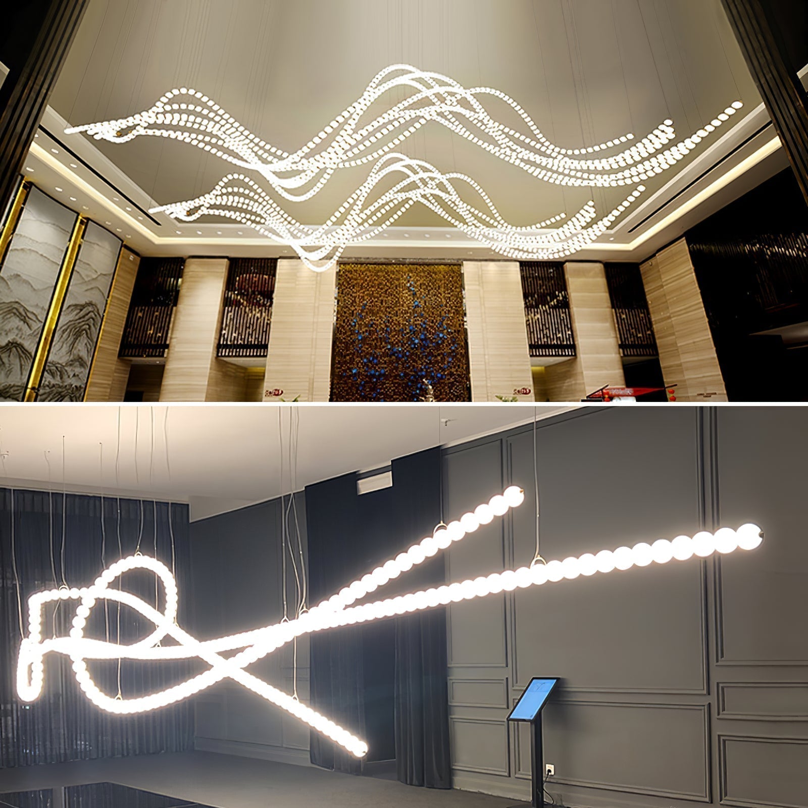 PearlCascade Glass Bead Chandelier - Letslighting