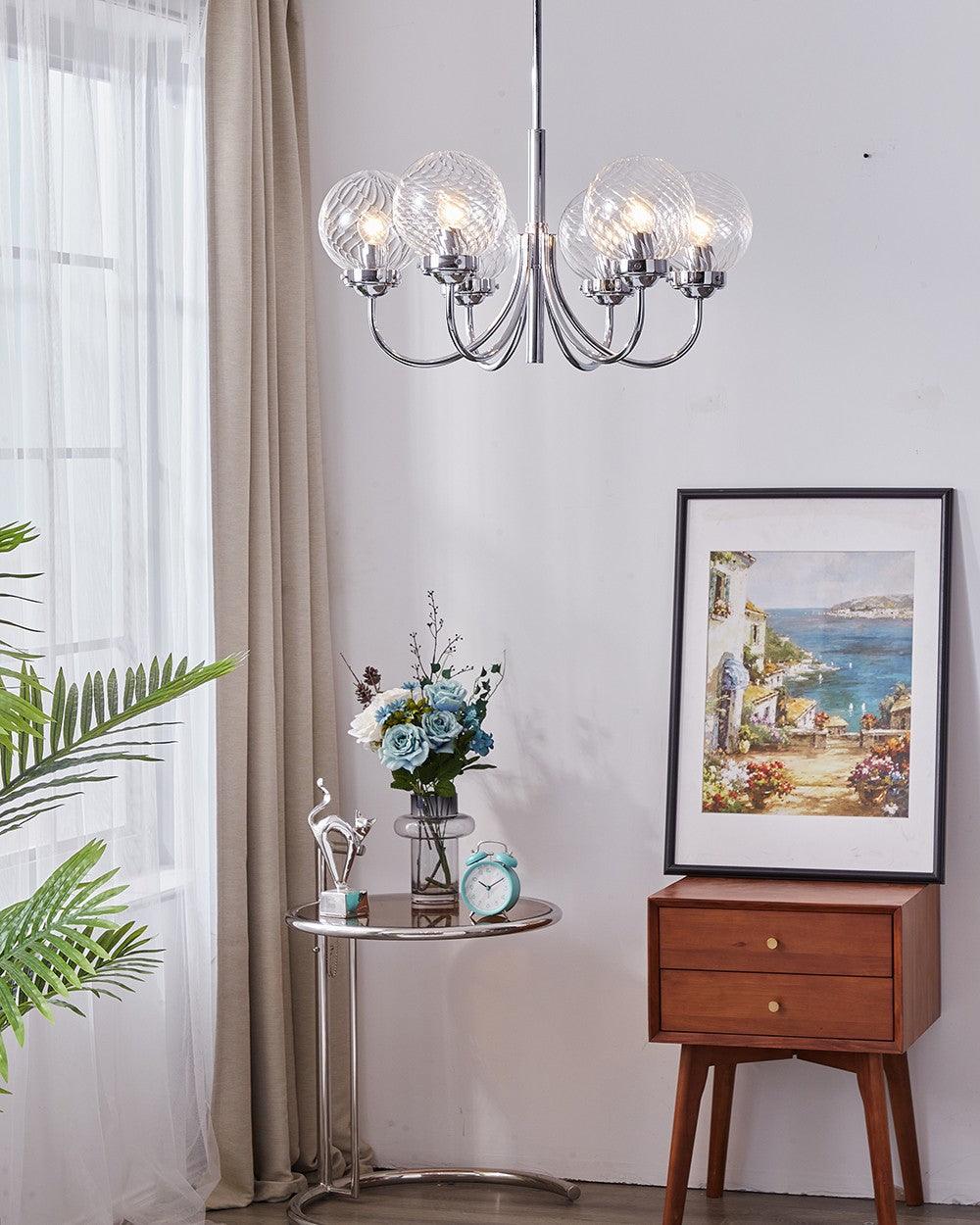 Armiriel Elegance Nordic Glass Metal Chandelier - Letslighting
