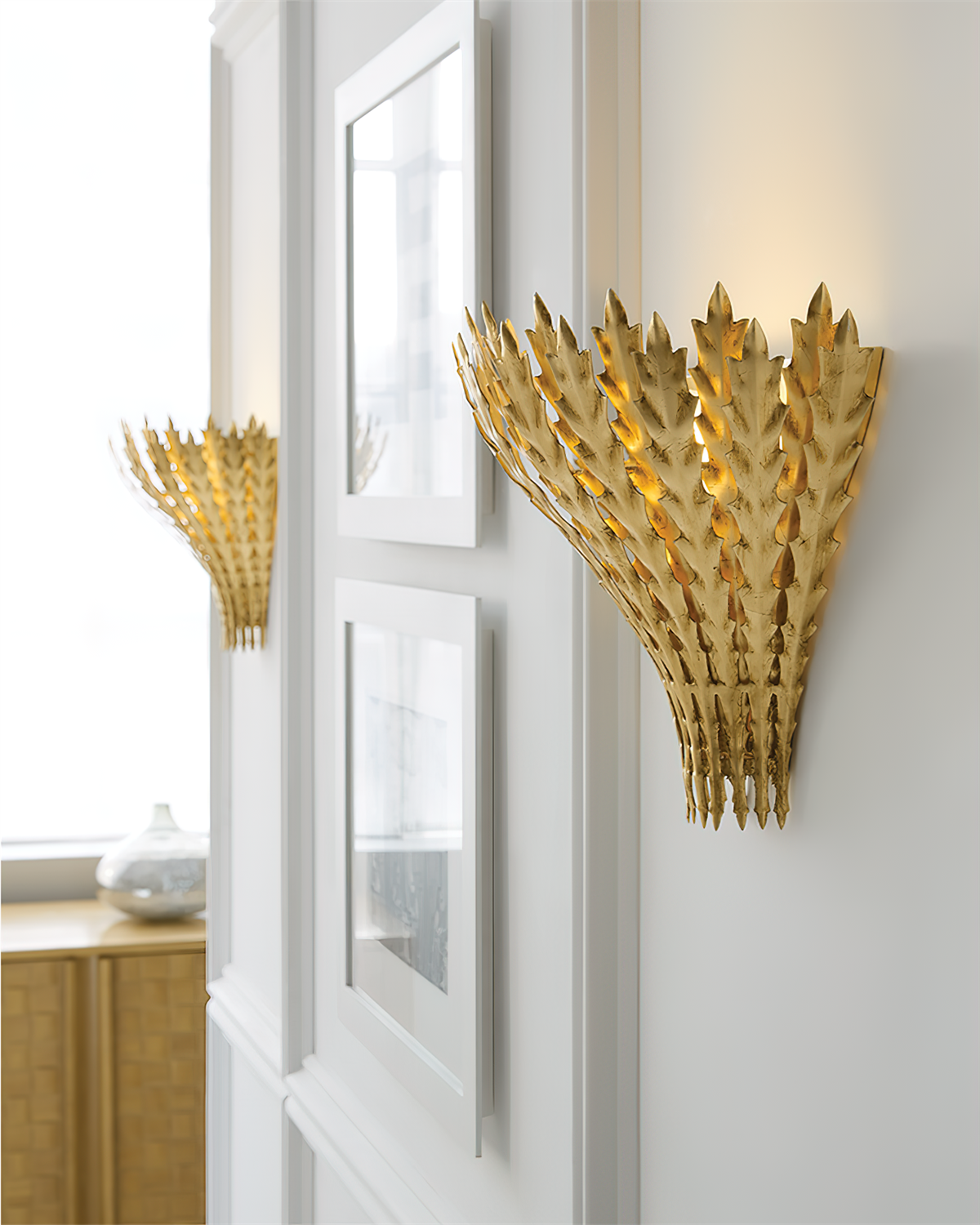 Wall Light Handmade Leaf Motif Metal Body Elegant Sconce - Letslighting