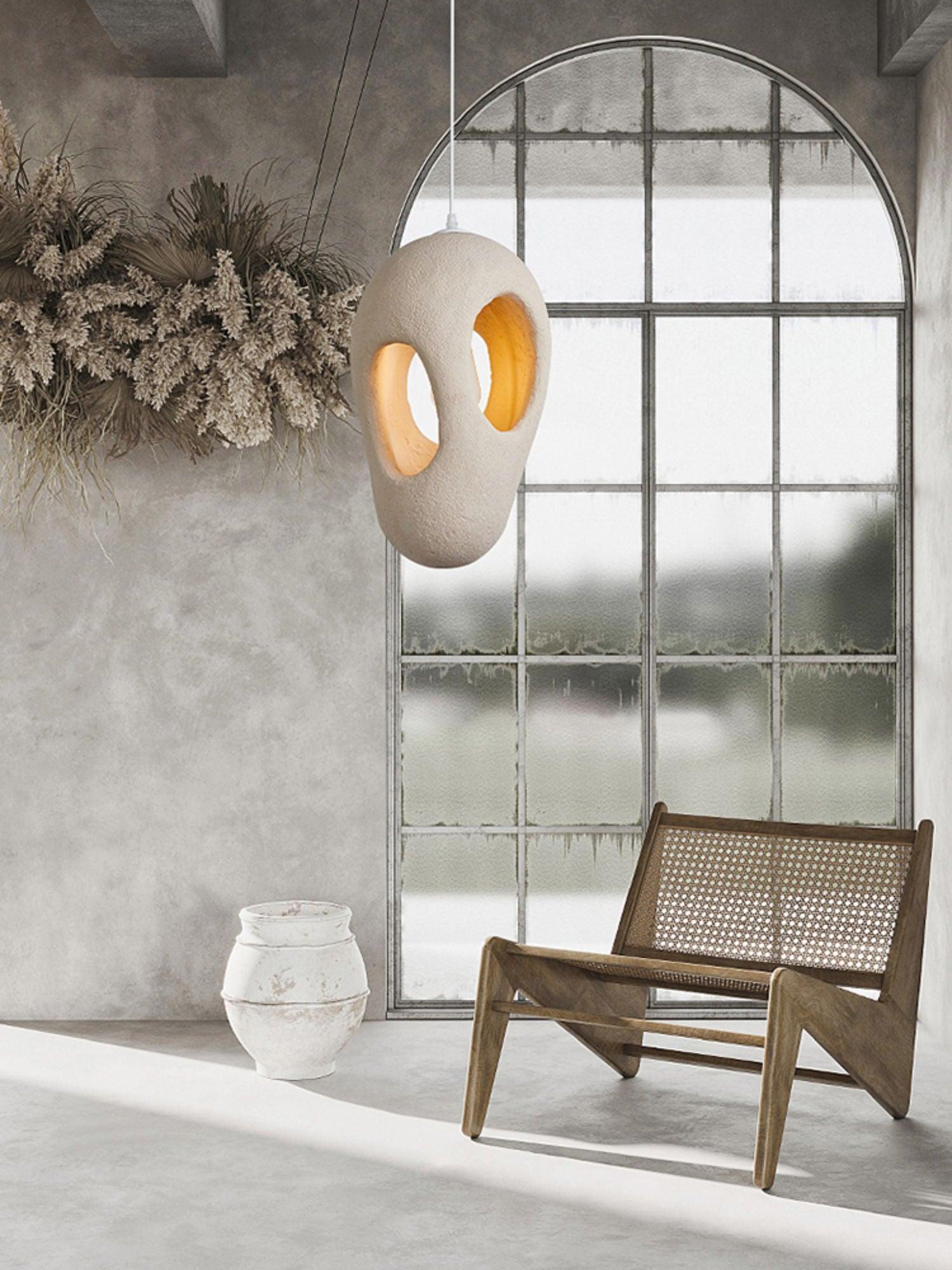 Hand-Built White Pendant Lamp - Letslighting