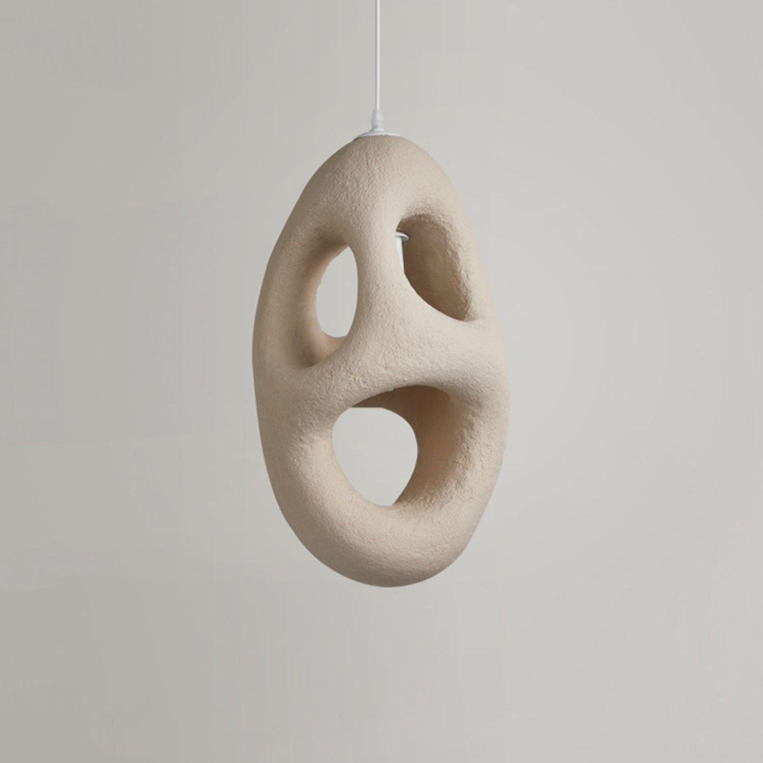 Hand-Built White Pendant Lamp - Letslighting