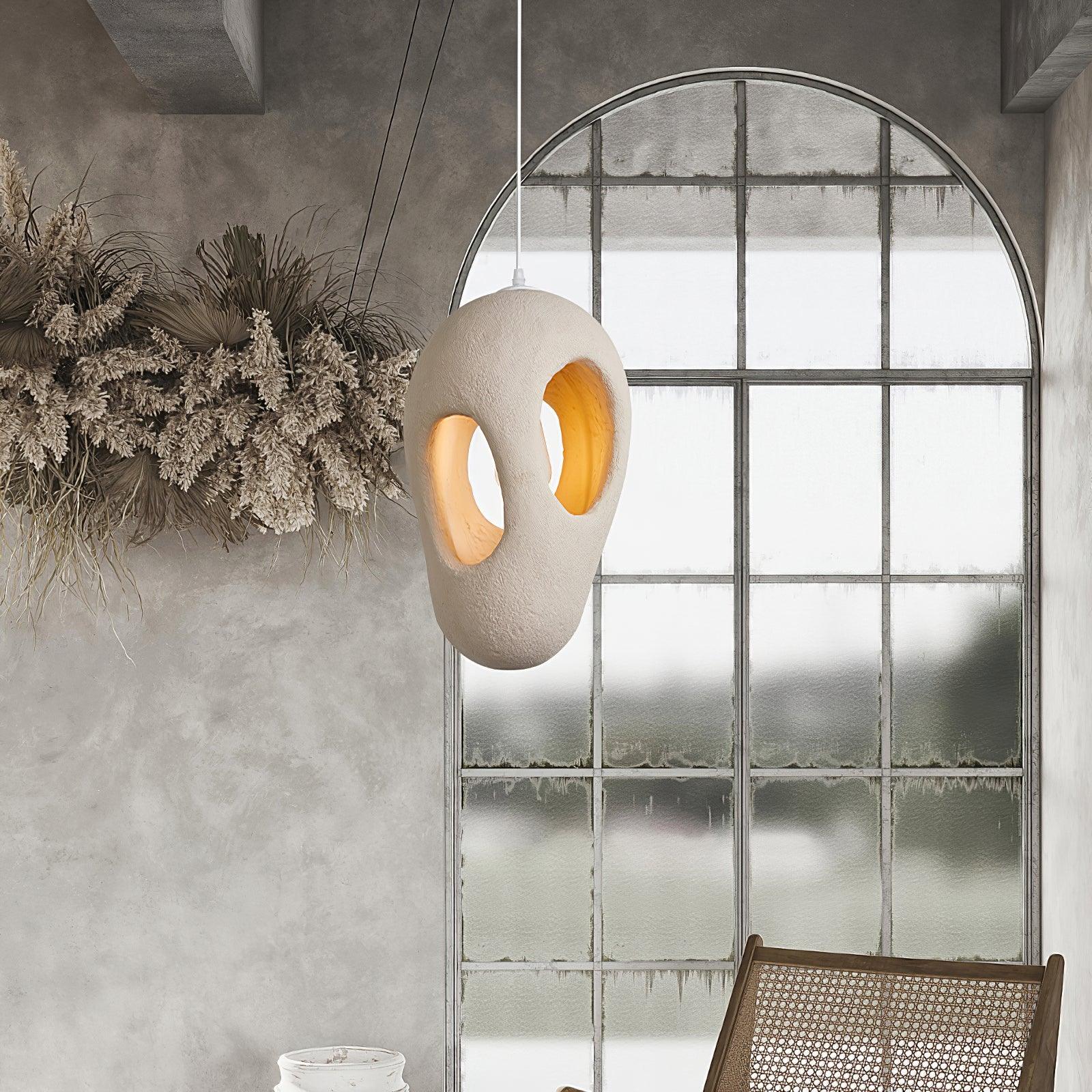 Hand-Built White Pendant Lamp - Letslighting