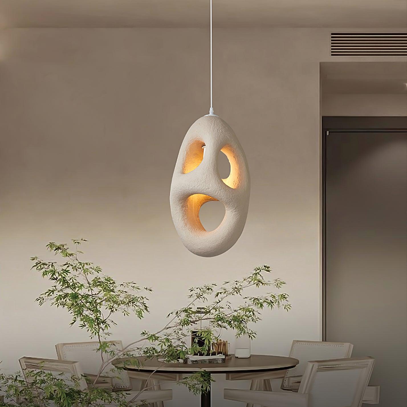 Hand-Built White Pendant Lamp - Letslighting