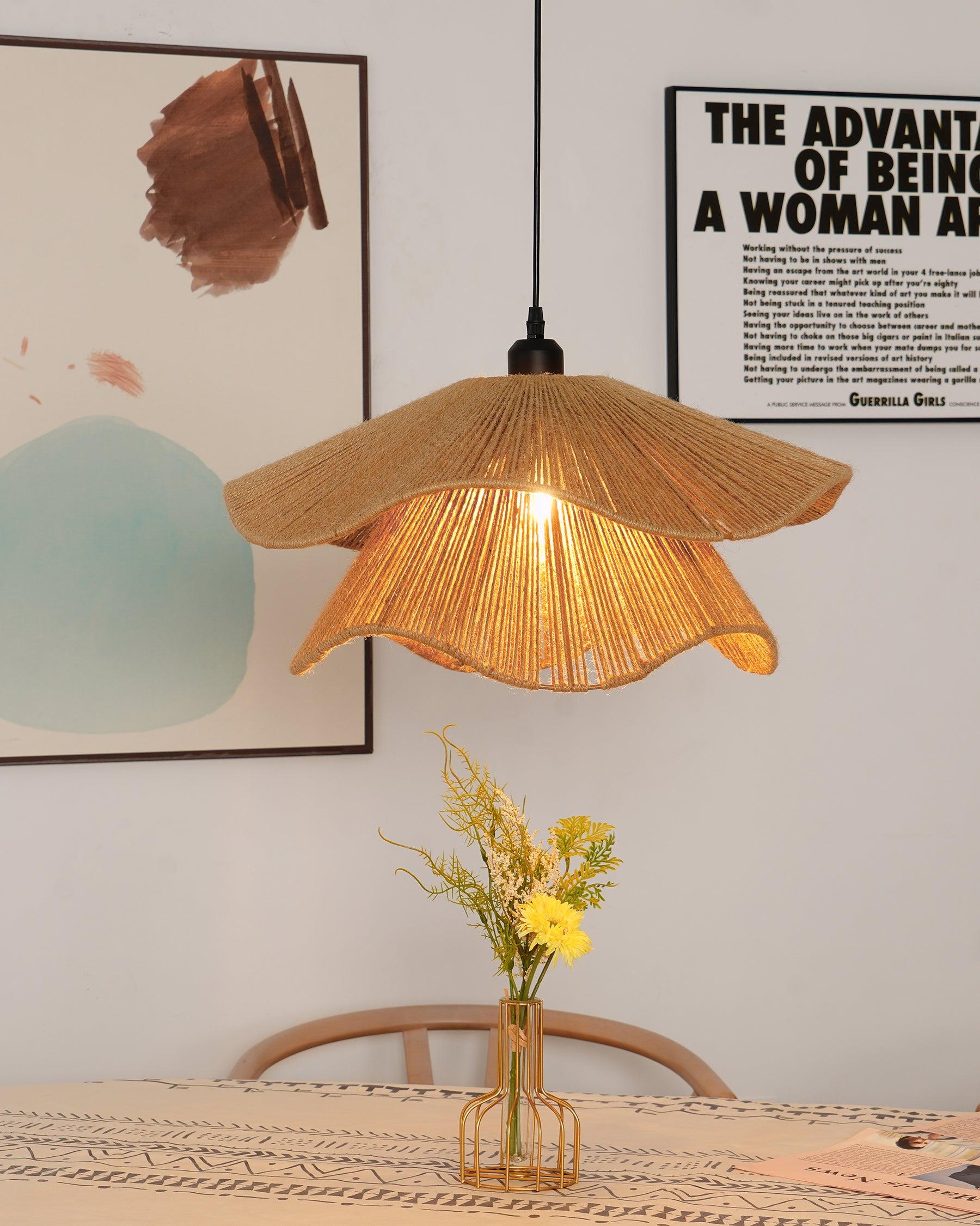 Handmade Straw Hat Pendant Lamp - Letslighting
