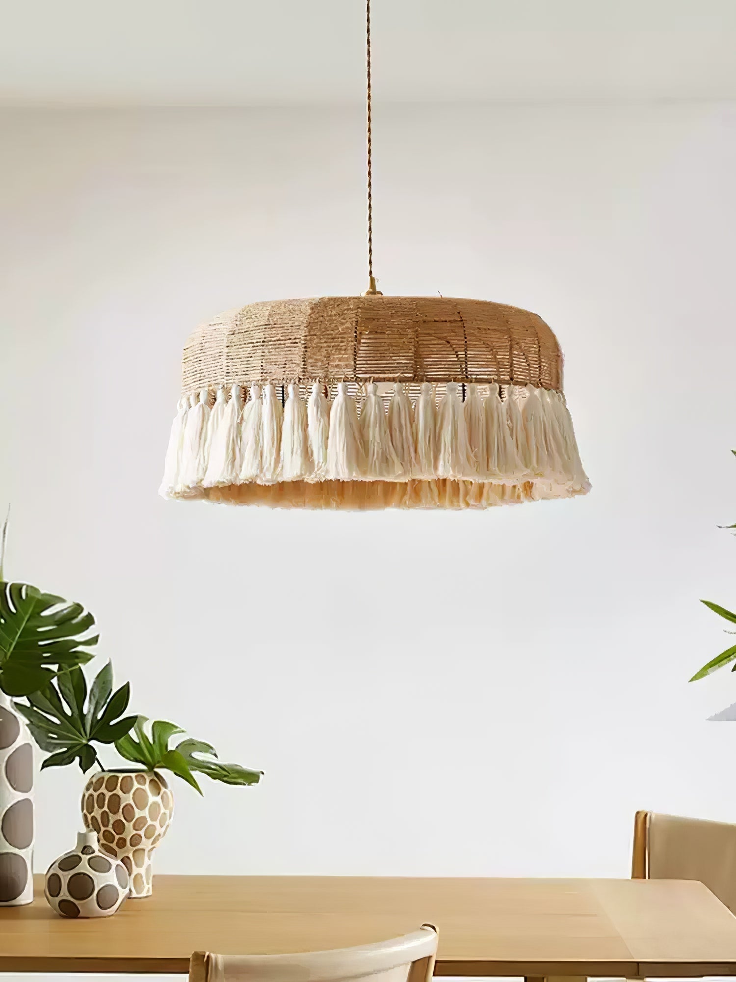 Handwoven Jute Pendant Light - Letslighting