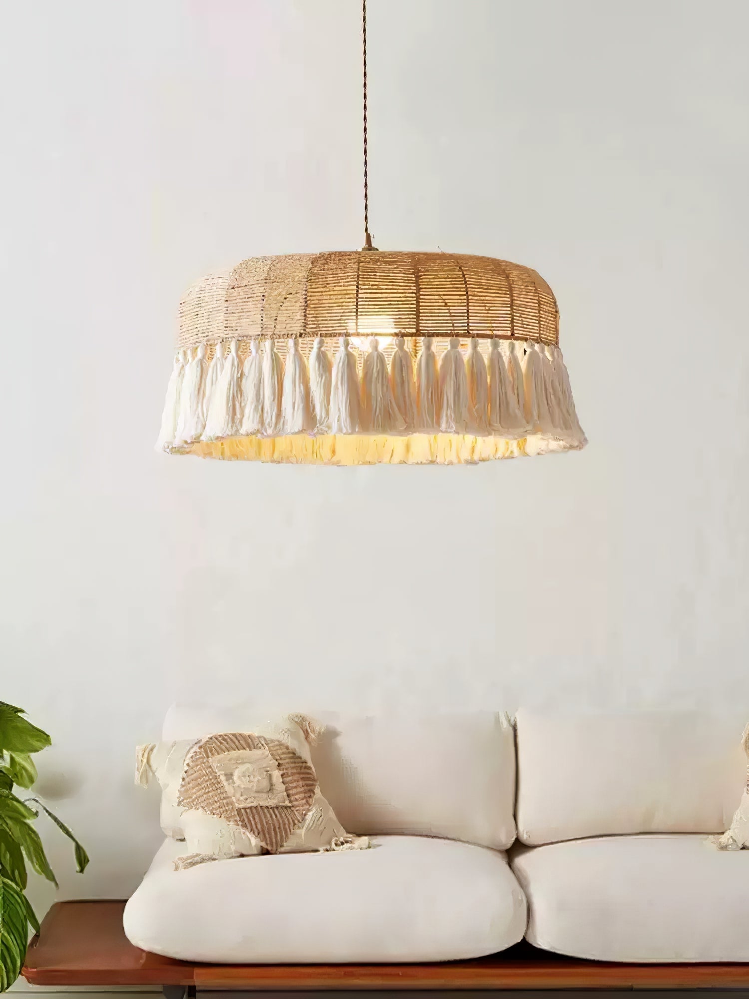 Handwoven Jute Pendant Light - Letslighting
