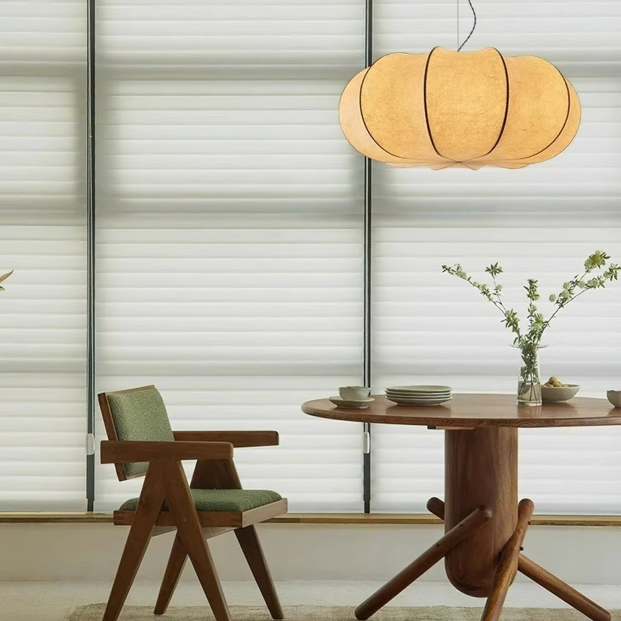 Oblate Silk Pendant Lamp - Letslighting