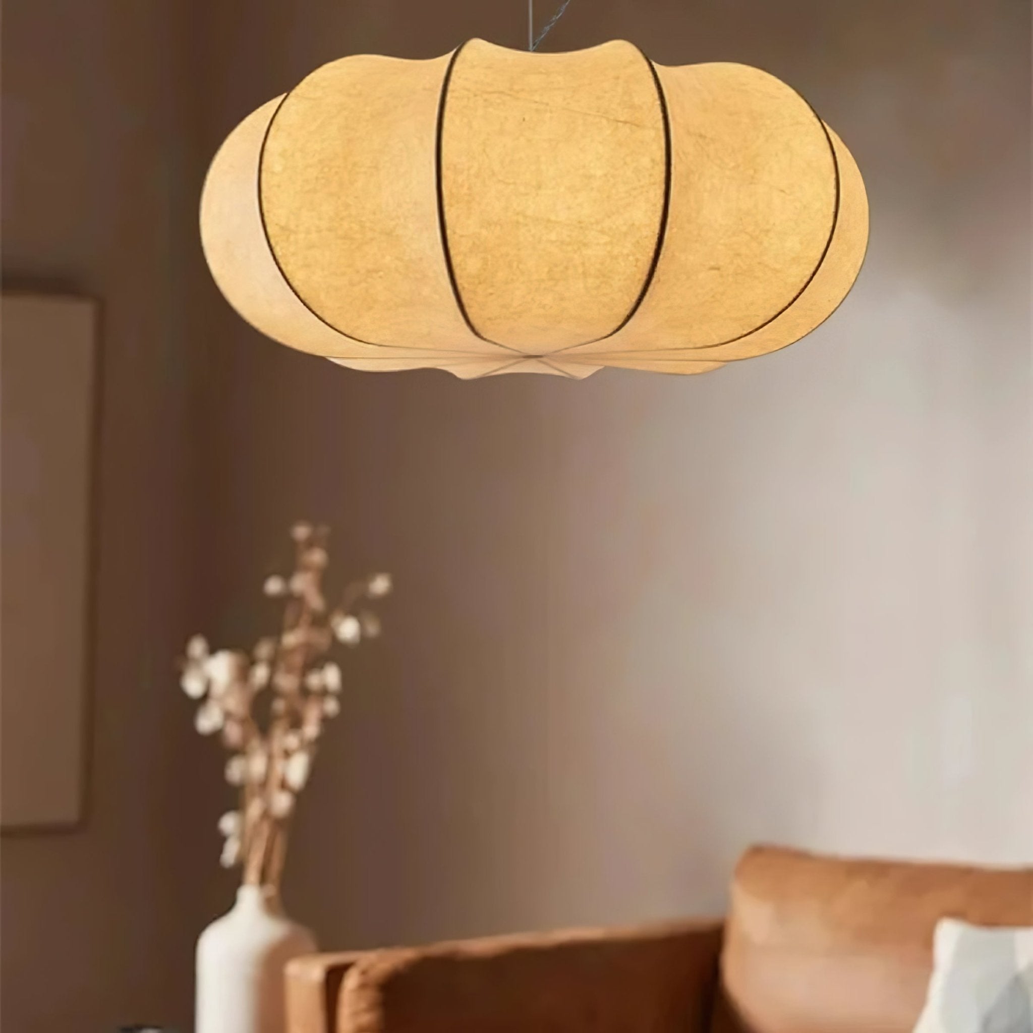 Oblate Silk Pendant Lamp - Letslighting