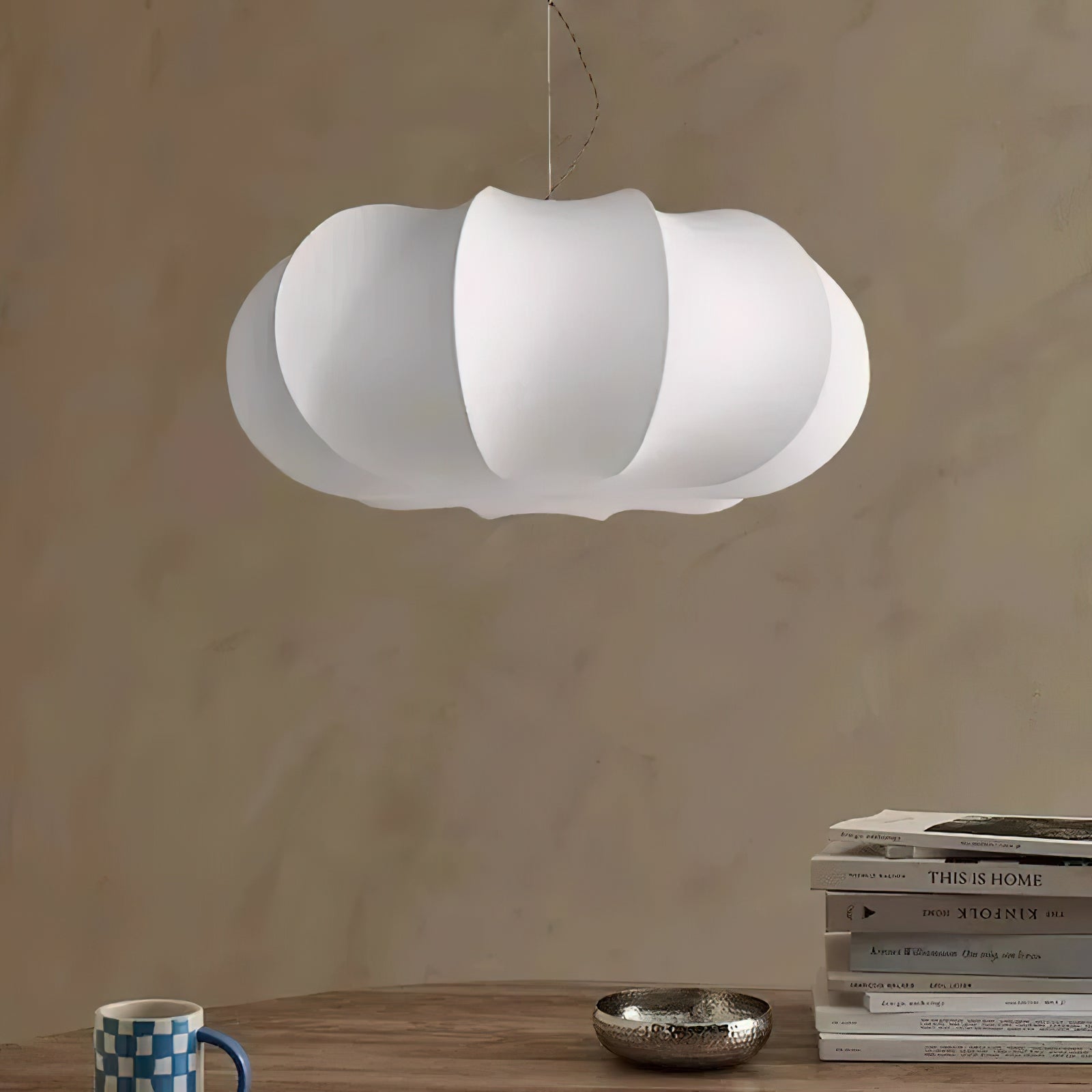 Oblate Silk Pendant Lamp - Letslighting